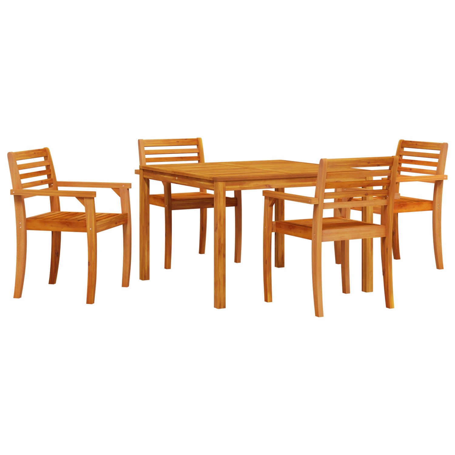 vidaXL 5-tlg Garten-Essgruppe Massivholz Akazie 3375672 von VIDAXL