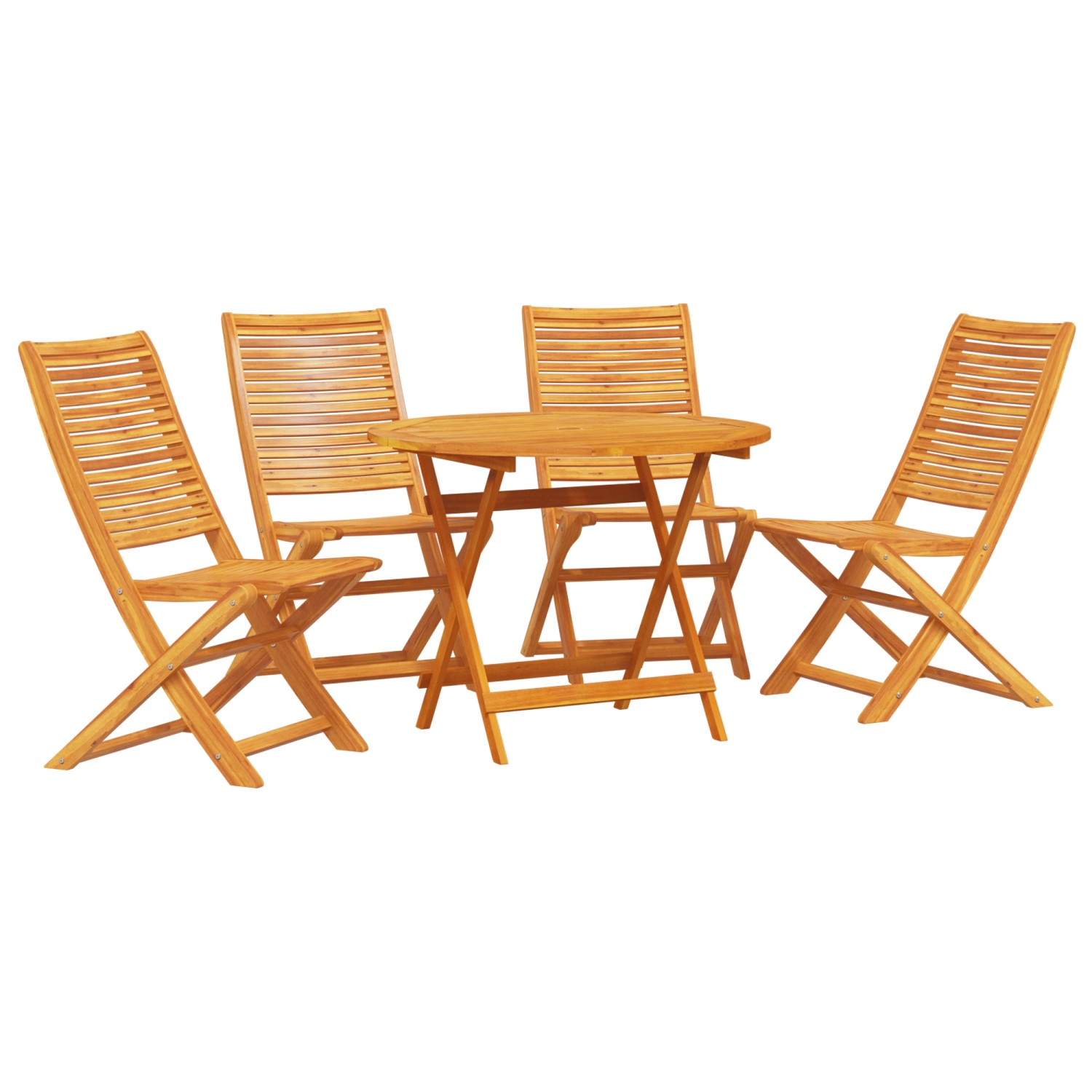 vidaXL 5-tlg Garten-Essgruppe Massivholz Akazie 3375700 von VIDAXL