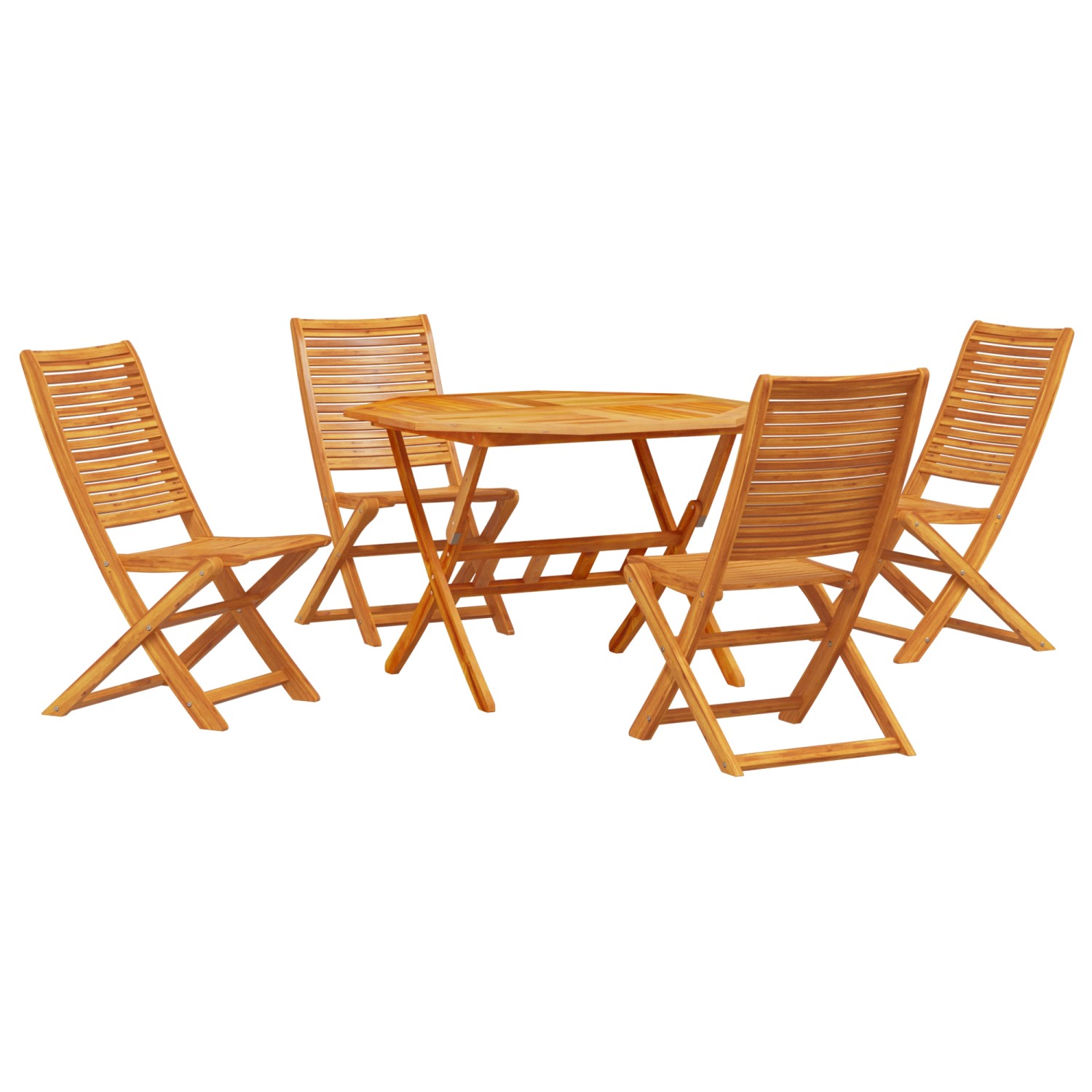 vidaXL 5-tlg Garten-Essgruppe Massivholz Akazie 3375706 von VIDAXL