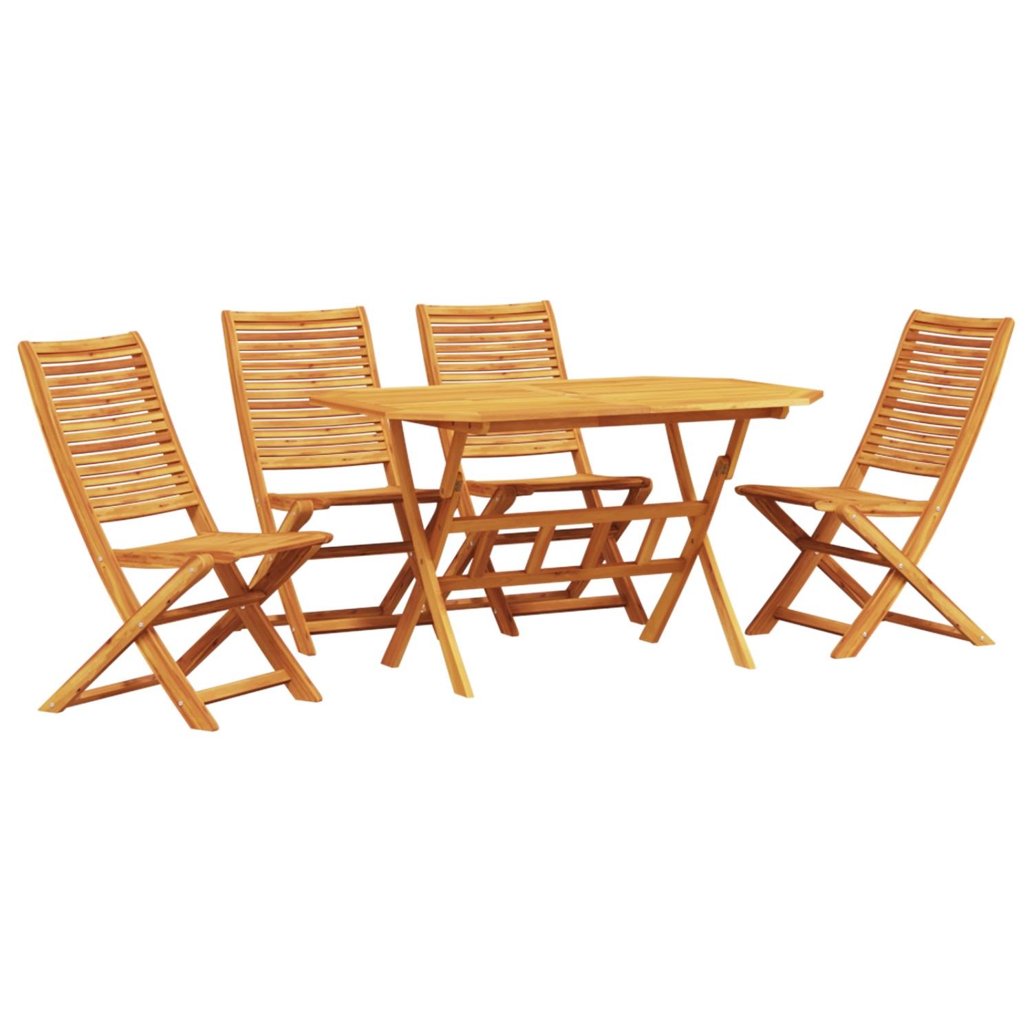 vidaXL 5-tlg Garten-Essgruppe Massivholz Akazie 3375710 von VIDAXL