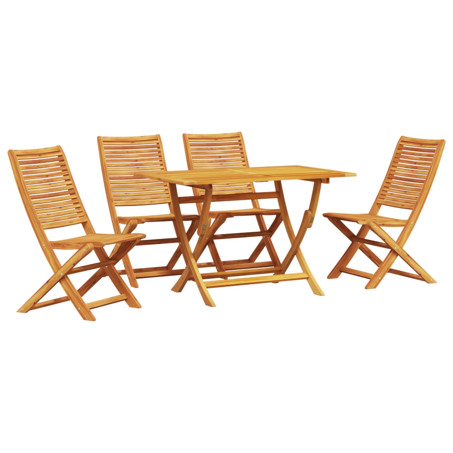 vidaXL 5-tlg Garten-Essgruppe Massivholz Akazie 3375754 von VIDAXL