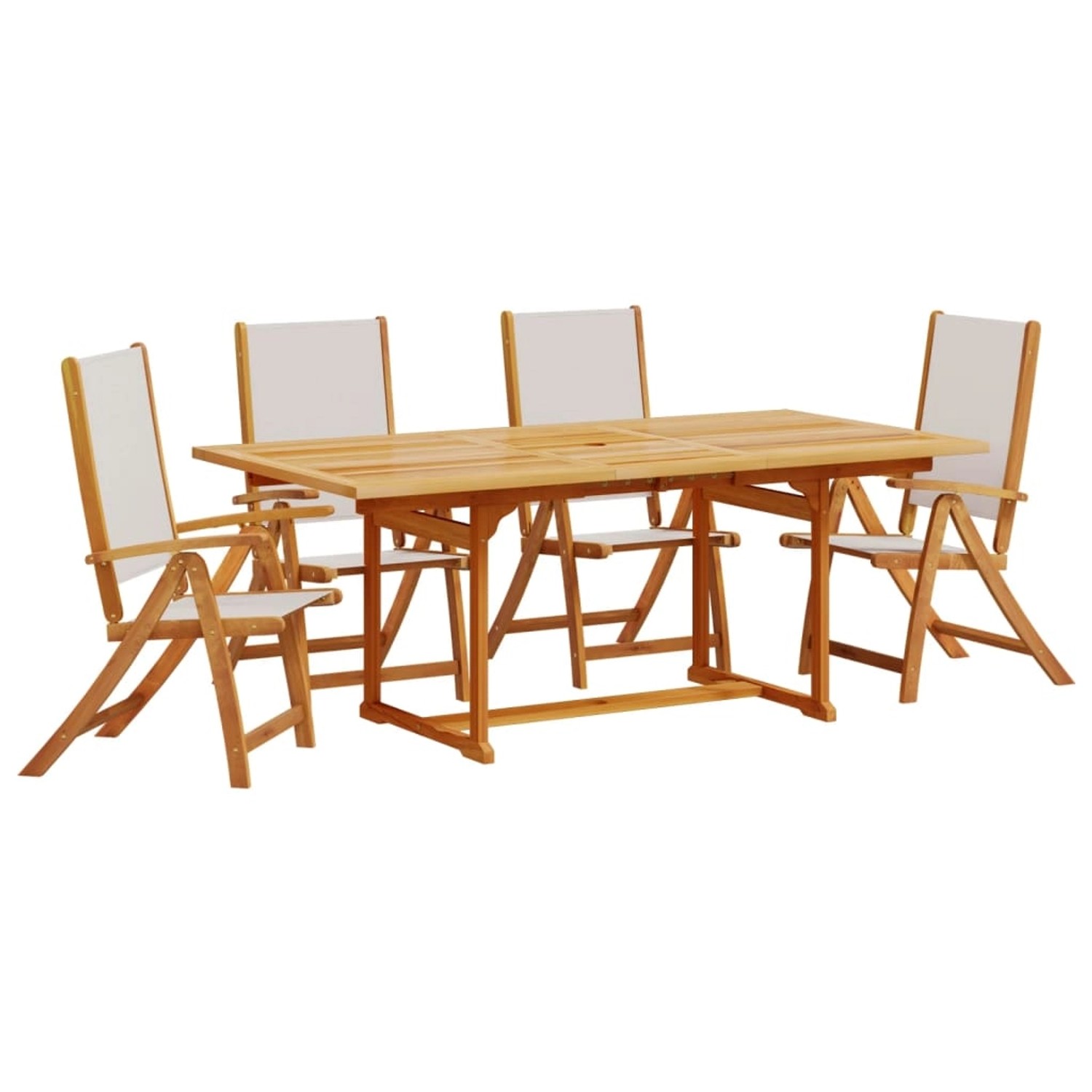 vidaXL 5-tlg Garten-Essgruppe Massivholz Akazie und Textilene Modell 11 vidaXL 5-tlg Garten-Essgruppe Massivholz Akazie und Textilene Modell 11 von VIDAXL