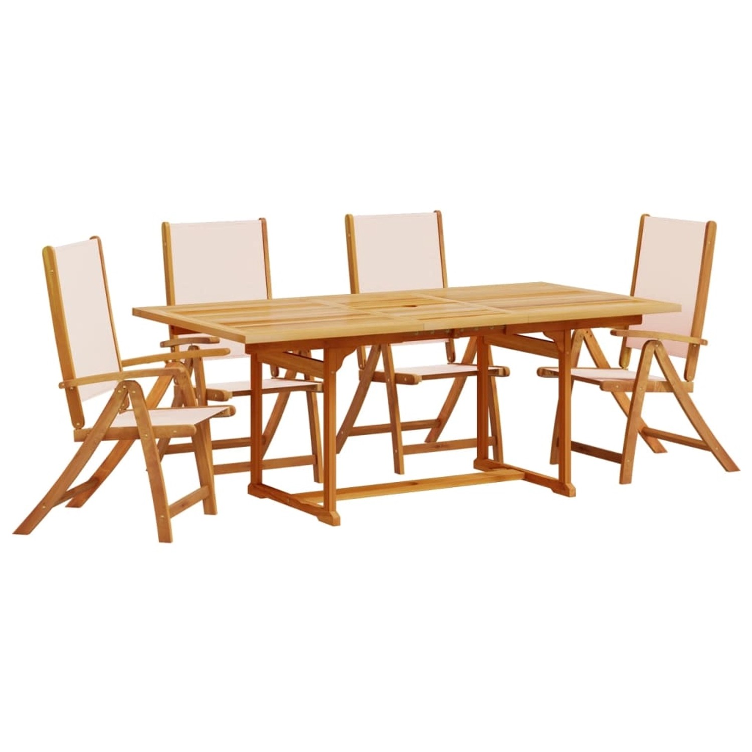 vidaXL 5-tlg Garten-Essgruppe Massivholz Akazie und Textilene Modell 12 vidaXL 5-tlg Garten-Essgruppe Massivholz Akazie und Textilene Modell 12 von VIDAXL