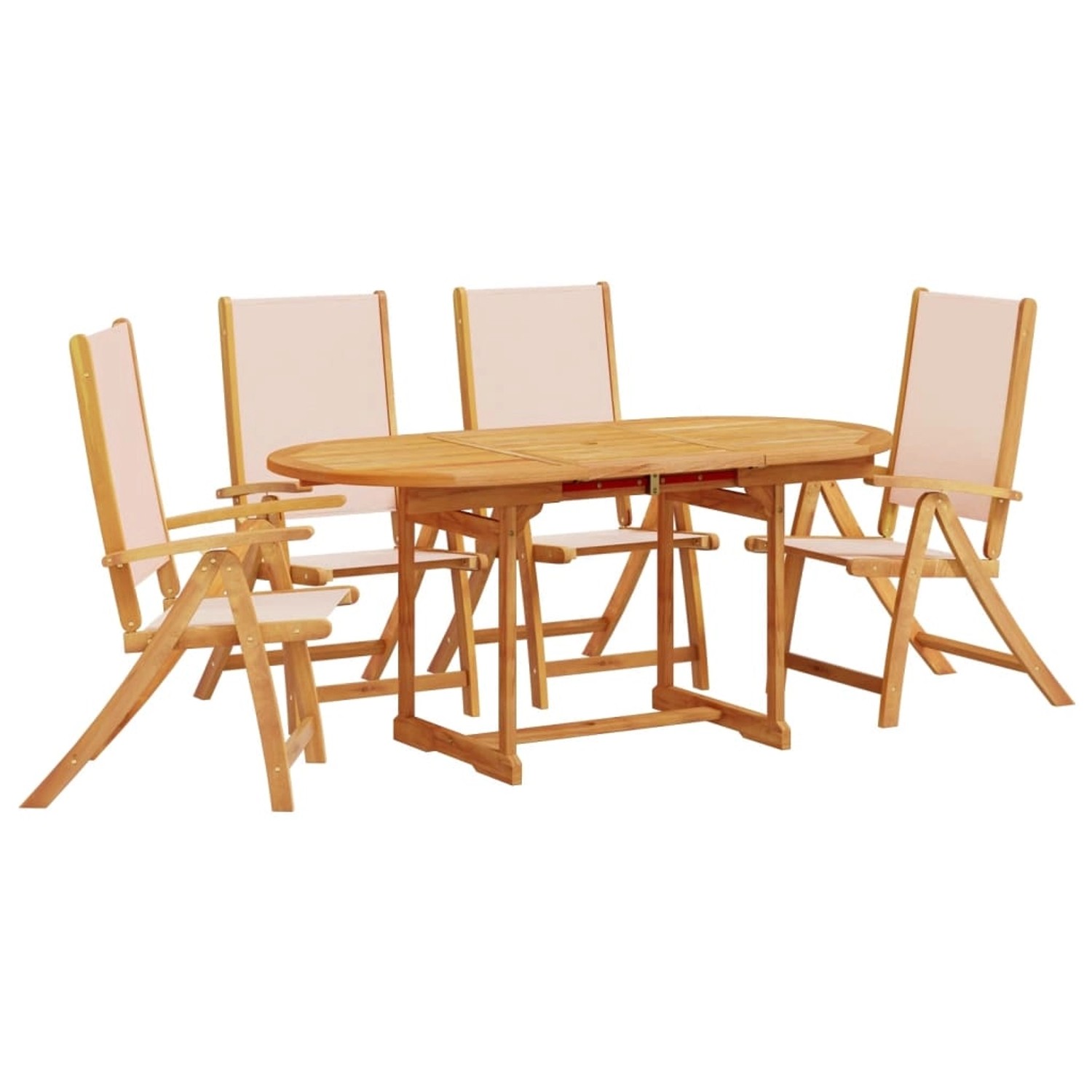 vidaXL 5-tlg Garten-Essgruppe Massivholz Akazie und Textilene Modell 15 vidaXL 5-tlg Garten-Essgruppe Massivholz Akazie und Textilene Modell 15 von VIDAXL