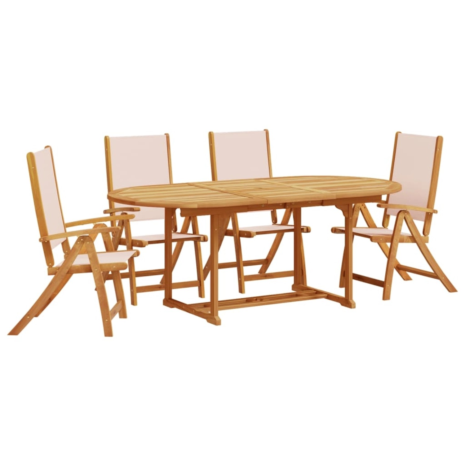 vidaXL 5-tlg Garten-Essgruppe Massivholz Akazie und Textilene Modell 5 vidaXL 5-tlg Garten-Essgruppe Massivholz Akazie und Textilene Modell 5 von VIDAXL