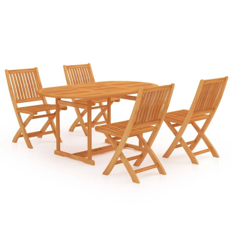 vidaXL 5-tlg Garten-Essgruppe Massivholz Teak Modell 4 von VIDAXL