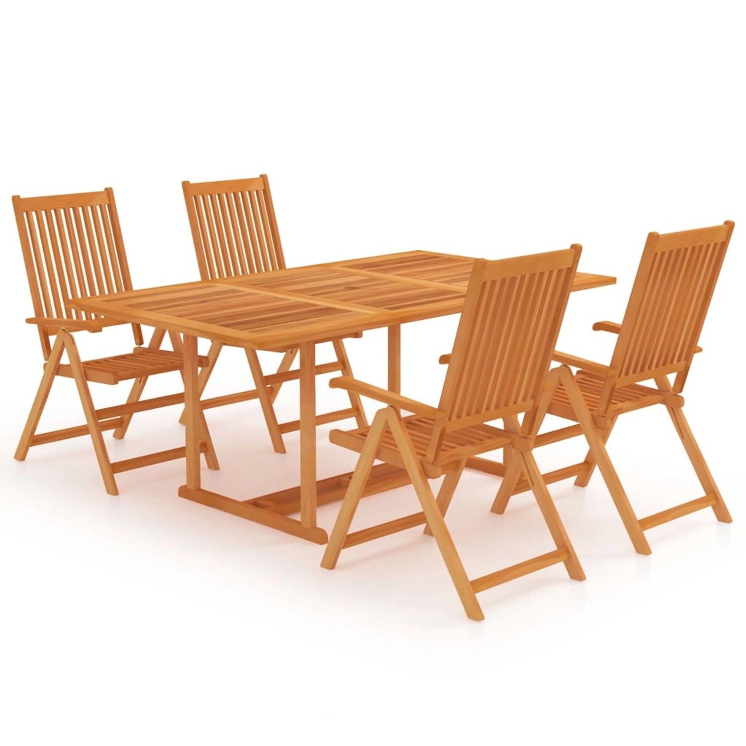 vidaXL 5-tlg Garten-Essgruppe Massivholz Teak Modell 5 vidaXL 5-tlg Garten-Essgruppe Massivholz Teak Modell 5 von VIDAXL