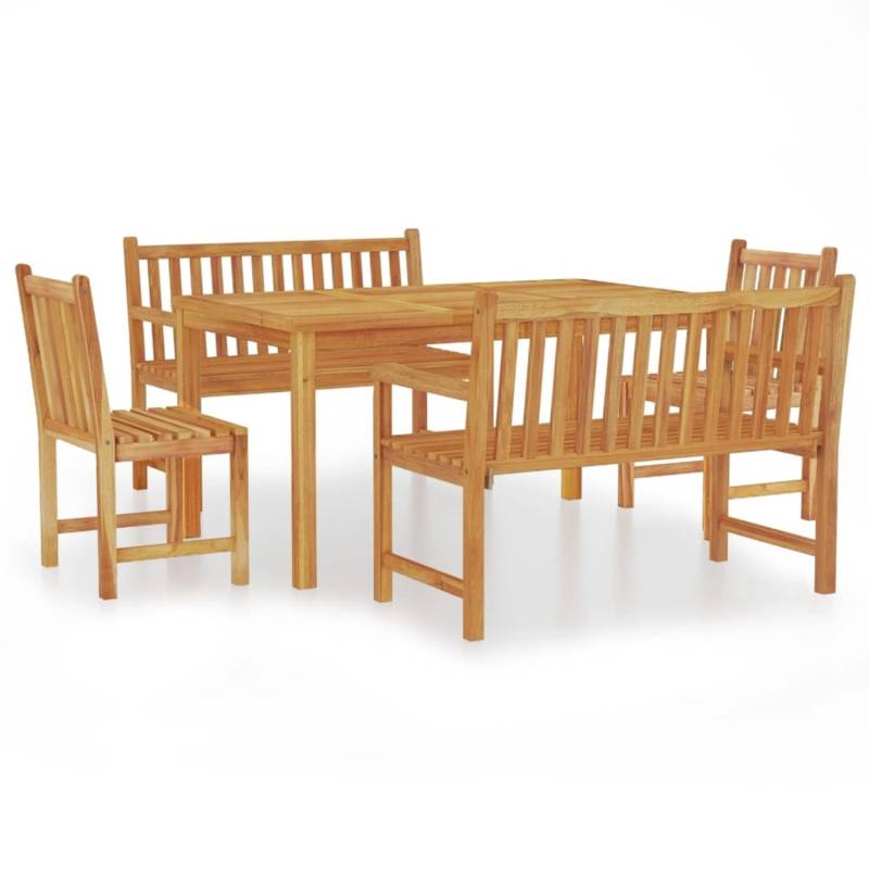 vidaXL 5-tlg Garten-Essgruppe Massivholz Teak Modell 52 von VIDAXL