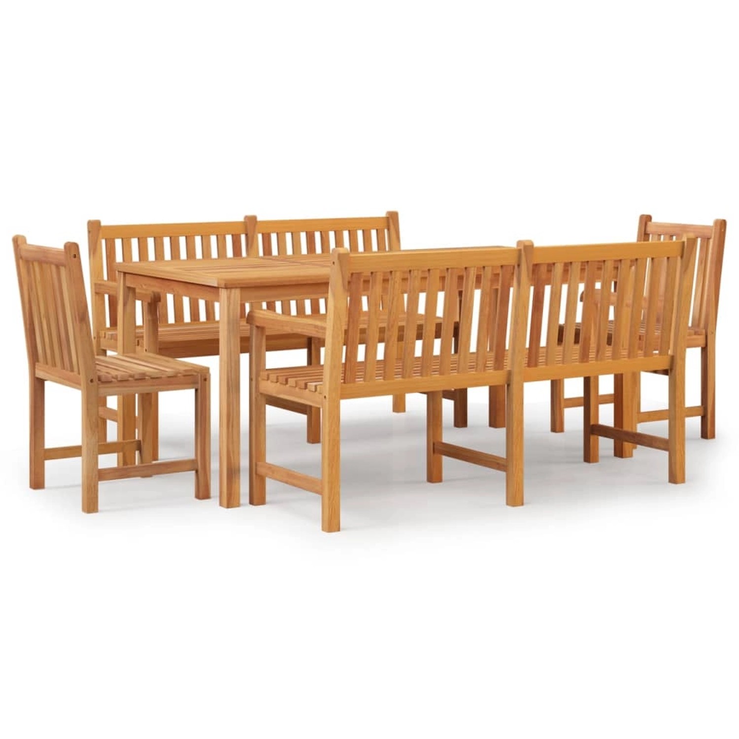 vidaXL 5-tlg Garten-Essgruppe Massivholz Teak Modell 54 vidaXL 5-tlg Garten-Essgruppe Massivholz Teak Modell 54 von VIDAXL