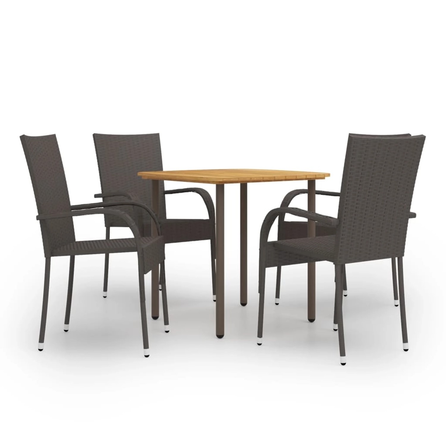 vidaXL 5-tlg Garten-Essgruppe Poly Rattan Braun Modell 1 vidaXL 5-tlg Garten-Essgruppe Poly Rattan Braun Modell 1 von VIDAXL