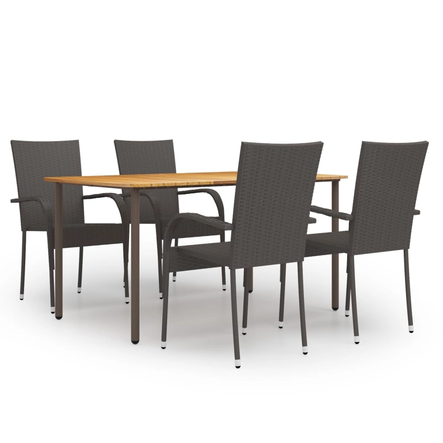 vidaXL 5-tlg Garten-Essgruppe Poly Rattan Braun Modell 2 vidaXL 5-tlg Garten-Essgruppe Poly Rattan Braun Modell 2 von VIDAXL