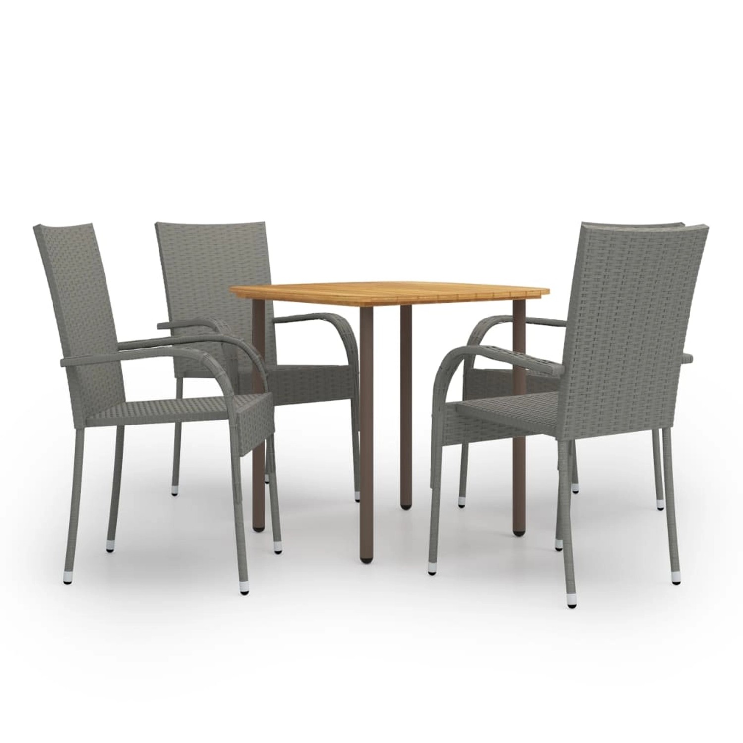 vidaXL 5-tlg Garten-Essgruppe Poly Rattan Grau Modell 6 vidaXL 5-tlg Garten-Essgruppe Poly Rattan Grau Modell 6 von VIDAXL