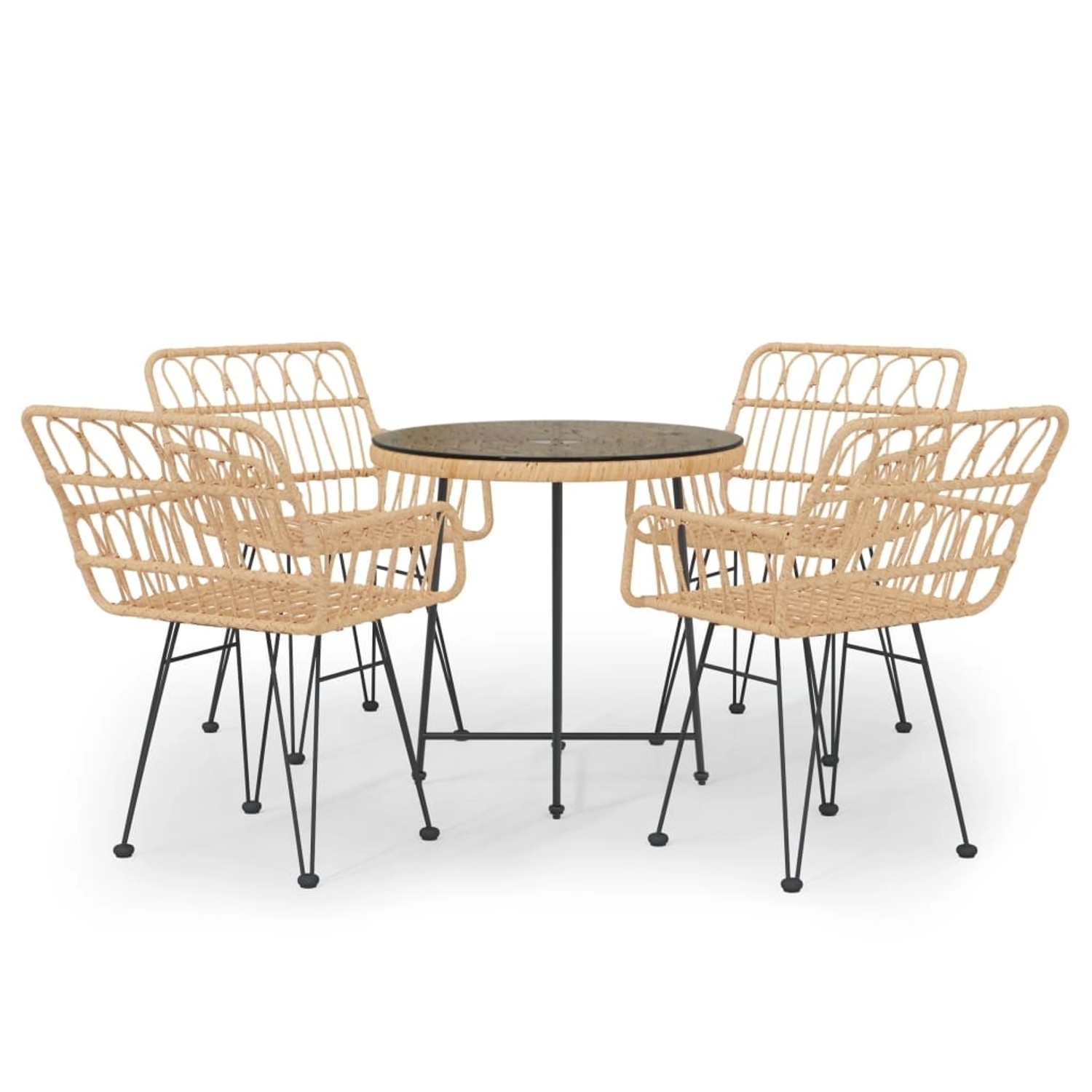 vidaXL 5-tlg Garten-Essgruppe Poly Rattan Modell 14 vidaXL 5-tlg Garten-Essgruppe Poly Rattan Modell 14 von VIDAXL