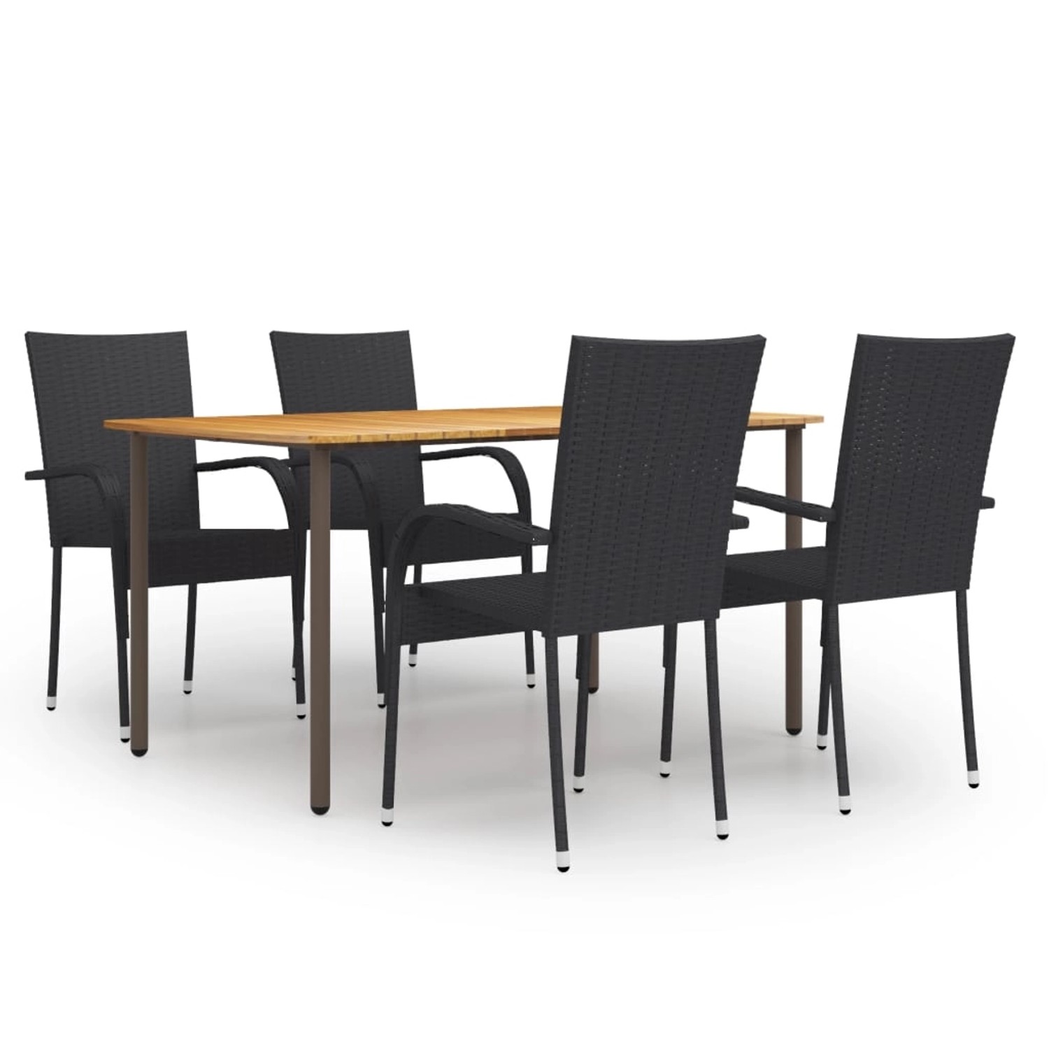 vidaXL 5-tlg Garten-Essgruppe Poly Rattan Schwarz Modell 15 vidaXL 5-tlg Garten-Essgruppe Poly Rattan Schwarz Modell 15 von VIDAXL