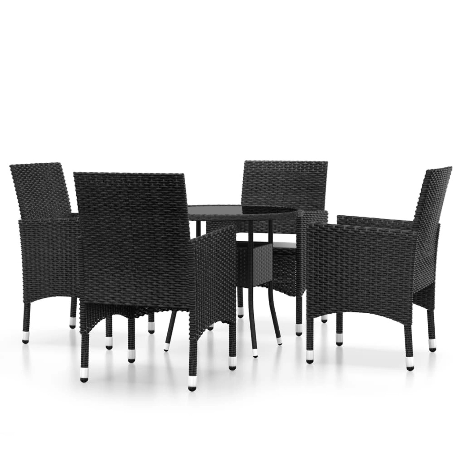 vidaXL 5-tlg Garten-Essgruppe Poly Rattan Schwarz Modell 23 vidaXL 5-tlg Garten-Essgruppe Poly Rattan Schwarz Modell 23 von VIDAXL