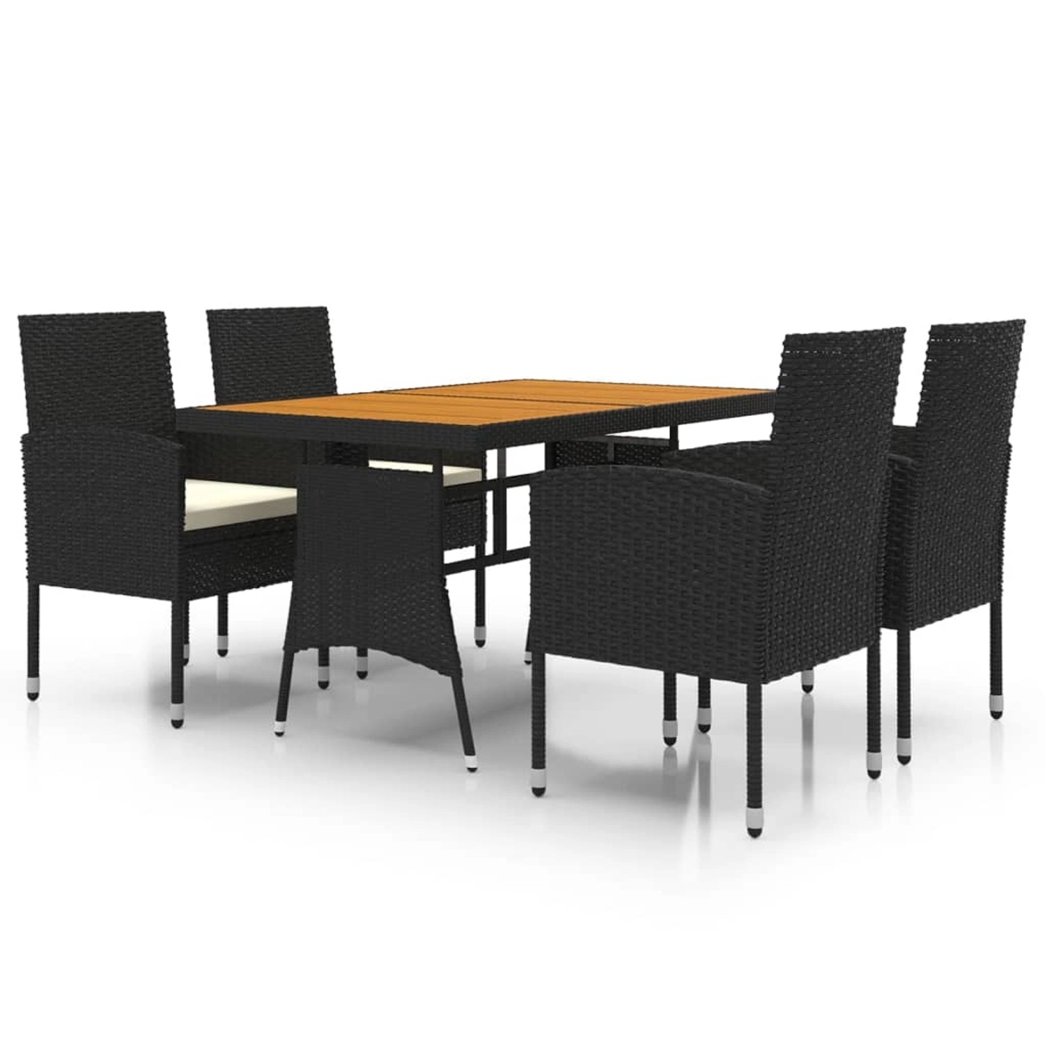 vidaXL 5-tlg Garten-Essgruppe Poly Rattan Schwarz Modell 36 vidaXL 5-tlg Garten-Essgruppe Poly Rattan Schwarz Modell 36 von VIDAXL
