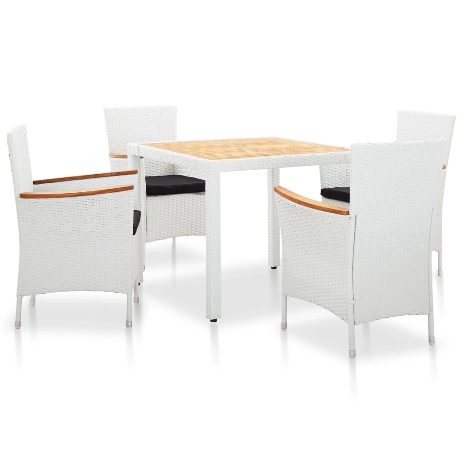 vidaXL 5-tlg Garten-Essgruppe Poly Rattan Weiß Modell 1 vidaXL 5-tlg Garten-Essgruppe Poly Rattan Weiß Modell 1 von VIDAXL