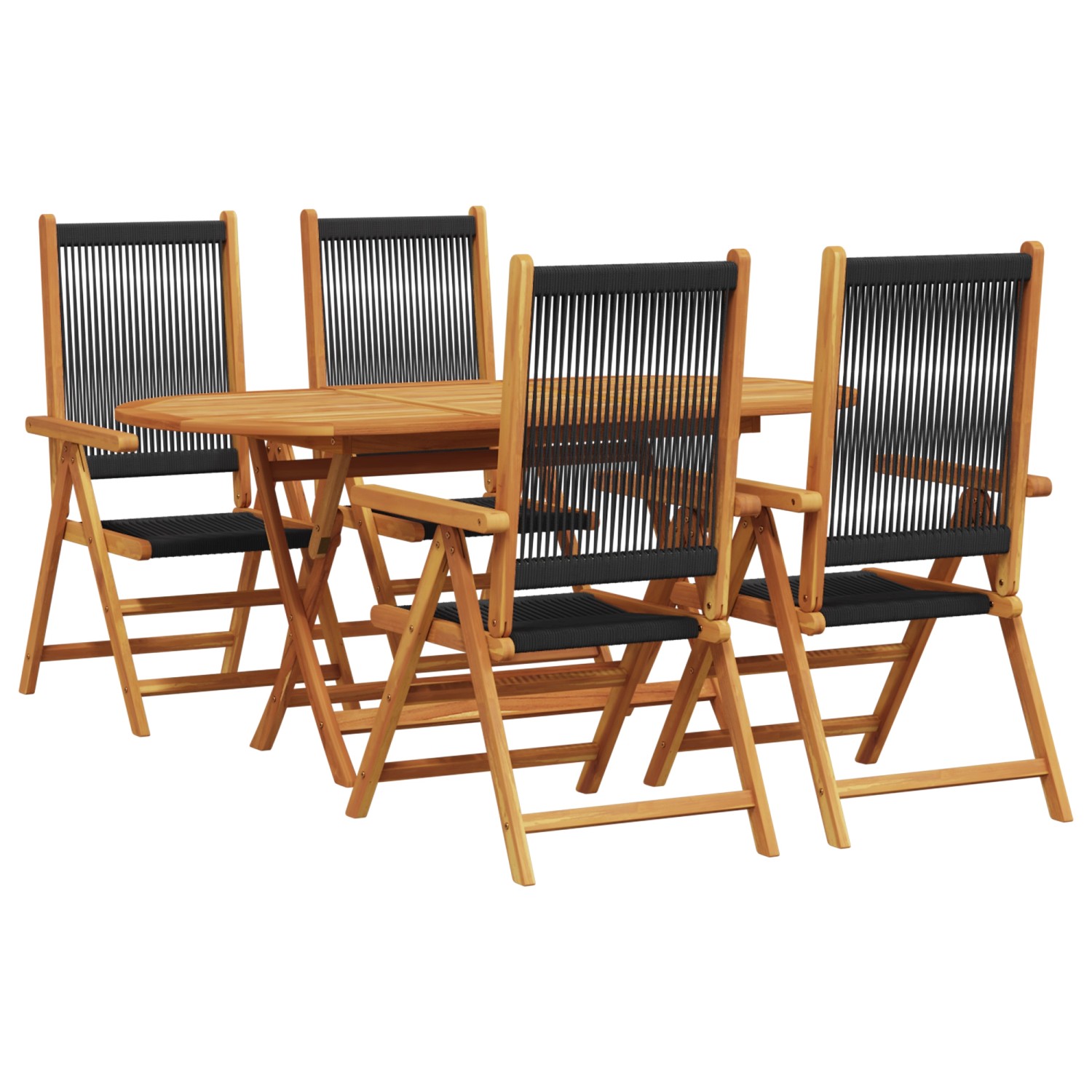 vidaXL 5-tlg Garten-Essgruppe Schwarz Massivholz Akazie & Poly Rattan 3375736 vidaXL 5-tlg Garten-Essgruppe Schwarz Massivholz Akazie & Poly Rattan 3375736 von VIDAXL