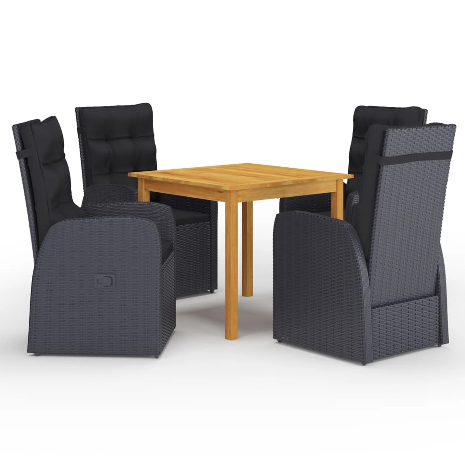 vidaXL 5-tlg Garten-Essgruppe Schwarz Modell 12 vidaXL 5-tlg Garten-Essgruppe Schwarz Modell 12 von VIDAXL