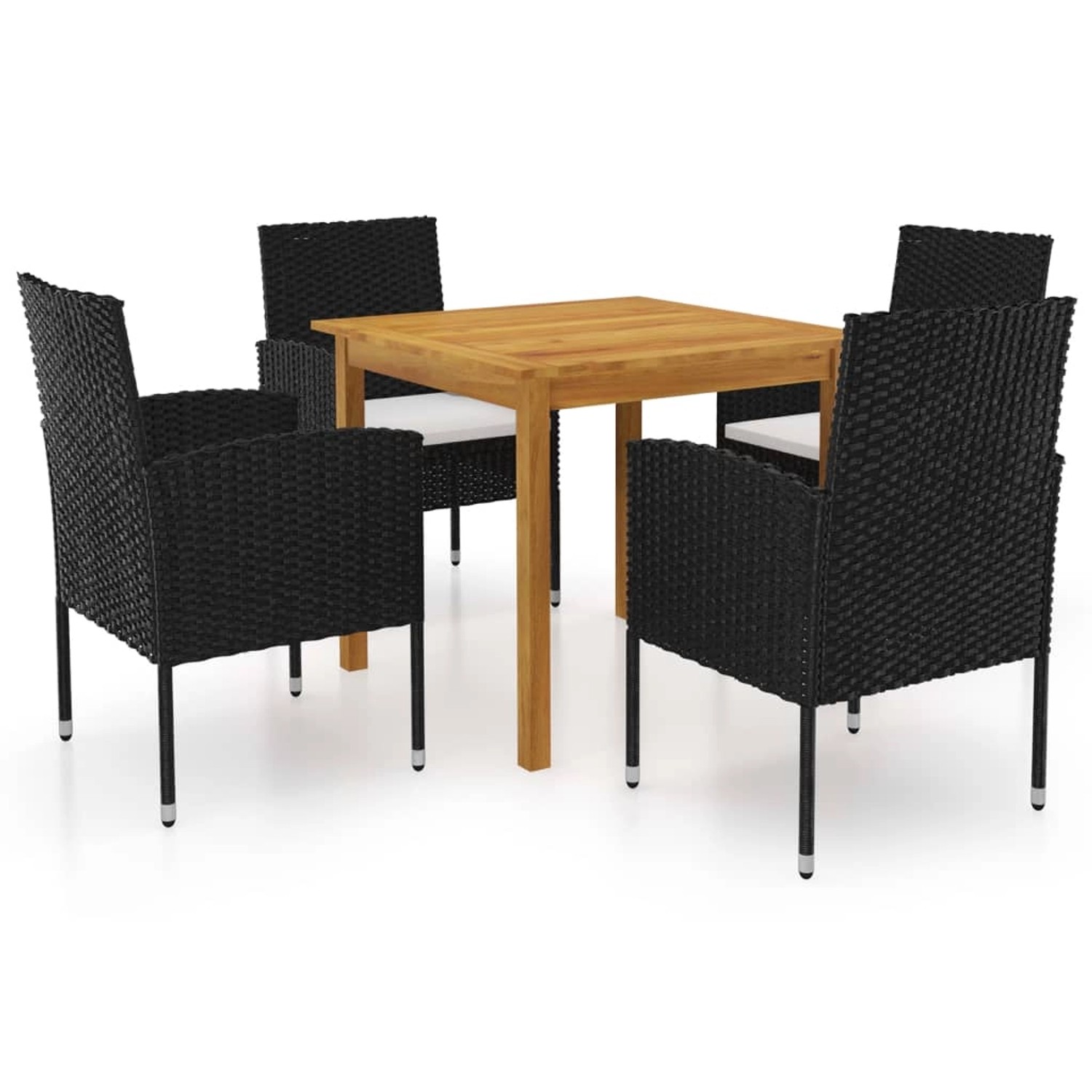 vidaXL 5-tlg Garten-Essgruppe Schwarz Modell 18 von VIDAXL