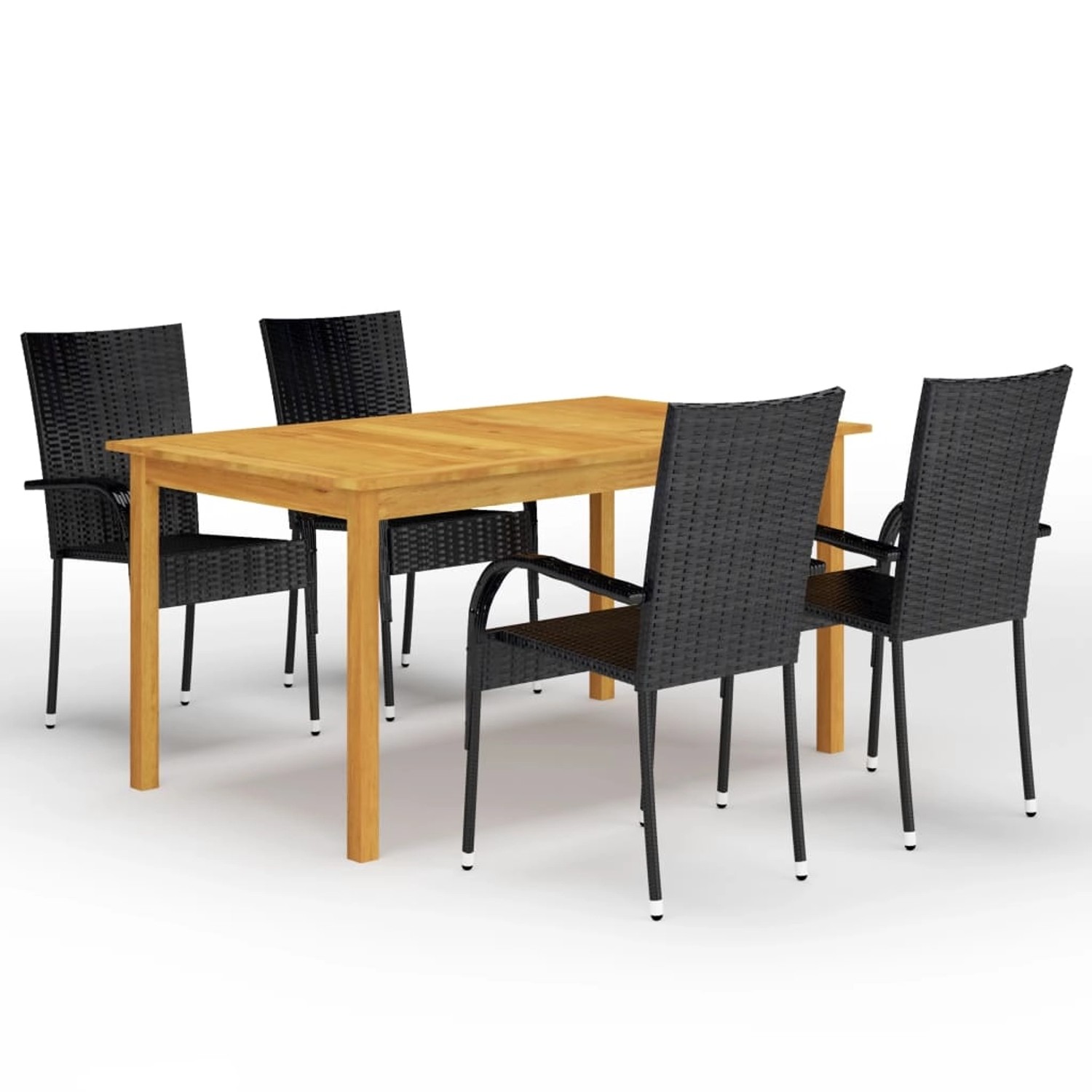vidaXL 5-tlg Garten-Essgruppe Schwarz Modell 21 vidaXL 5-tlg Garten-Essgruppe Schwarz Modell 21 von VIDAXL