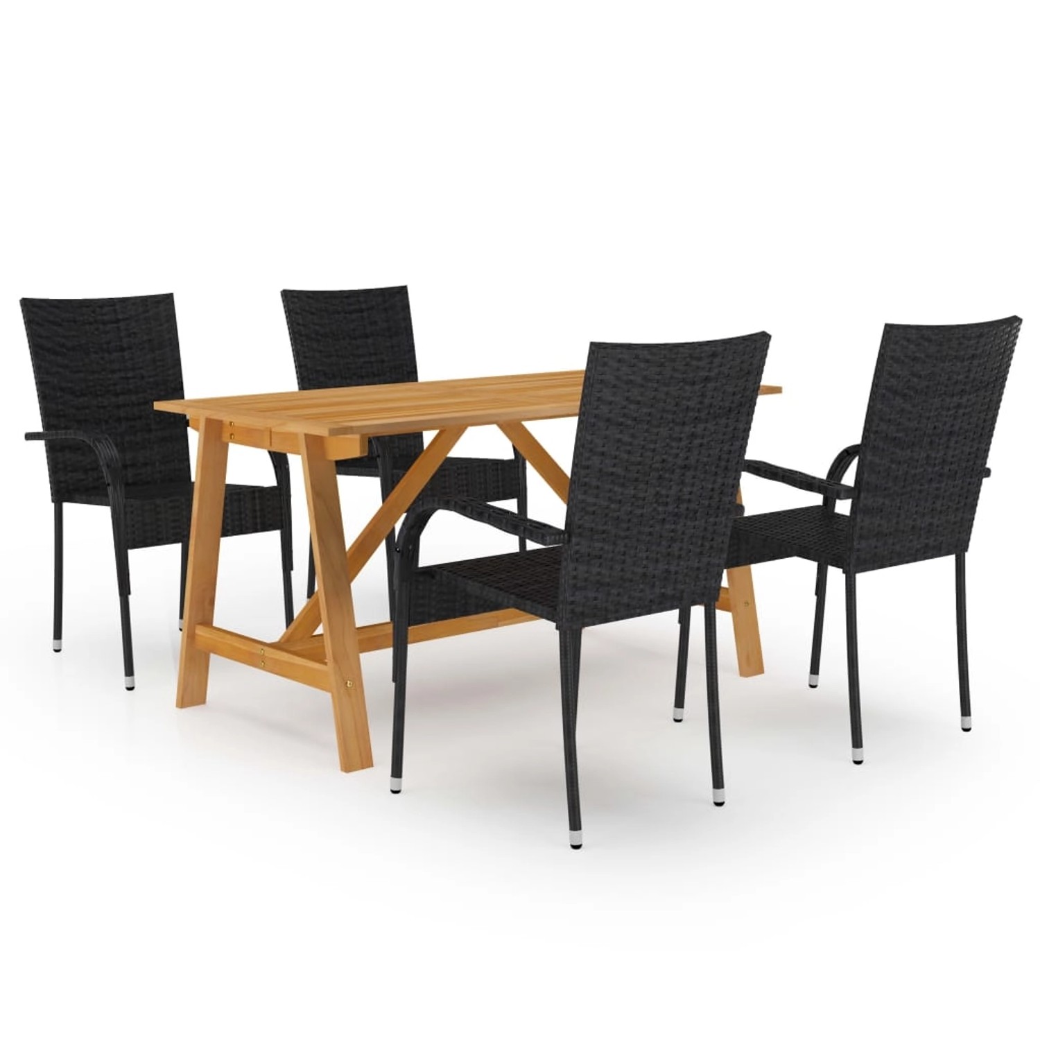 vidaXL 5-tlg Garten-Essgruppe Schwarz Modell 33 vidaXL 5-tlg Garten-Essgruppe Schwarz Modell 33 von VIDAXL