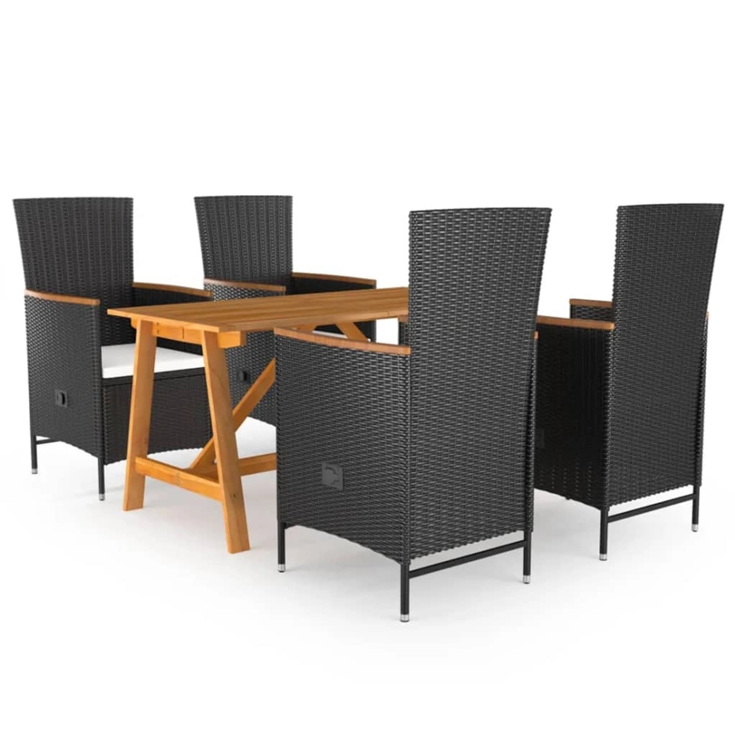 vidaXL 5-tlg Garten-Essgruppe Schwarz Modell 35 vidaXL 5-tlg Garten-Essgruppe Schwarz Modell 35 von VIDAXL