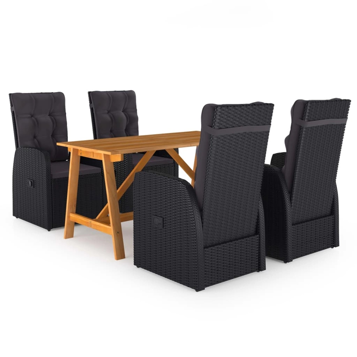 vidaXL 5-tlg Garten-Essgruppe Schwarz Modell 39 vidaXL 5-tlg Garten-Essgruppe Schwarz Modell 39 von VIDAXL