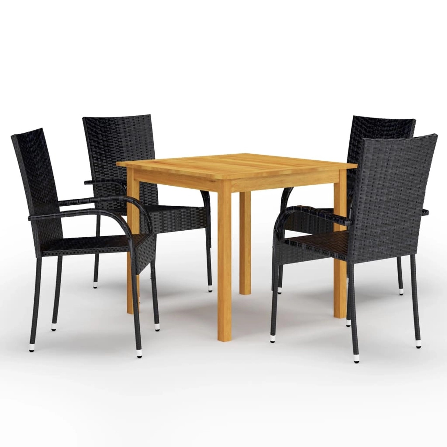 vidaXL 5-tlg Garten-Essgruppe Schwarz Modell 9 vidaXL 5-tlg Garten-Essgruppe Schwarz Modell 9 von VIDAXL