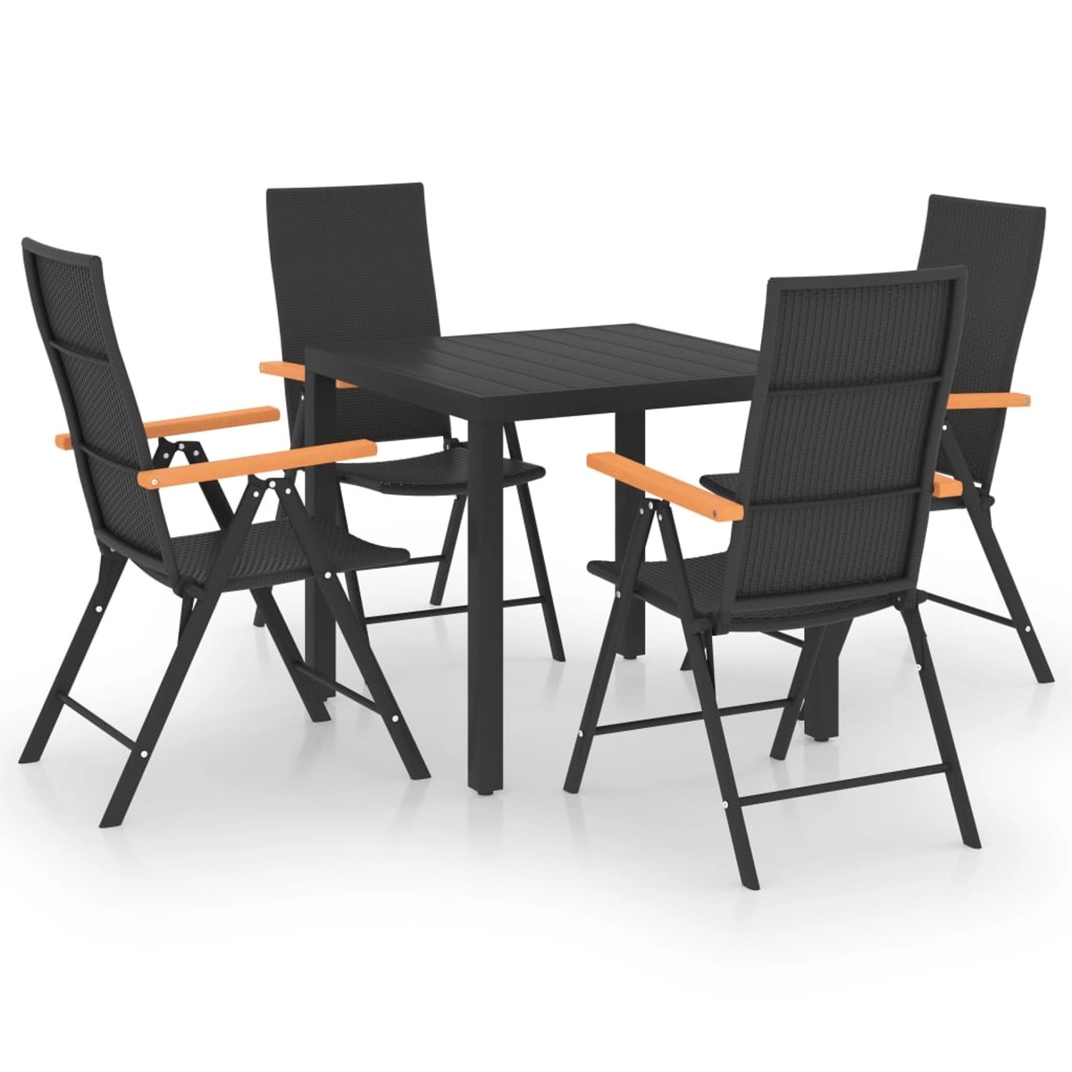 vidaXL 5-tlg Garten-Essgruppe Schwarz und Braun Modell 7 vidaXL 5-tlg Garten-Essgruppe Schwarz und Braun Modell 7 von VIDAXL
