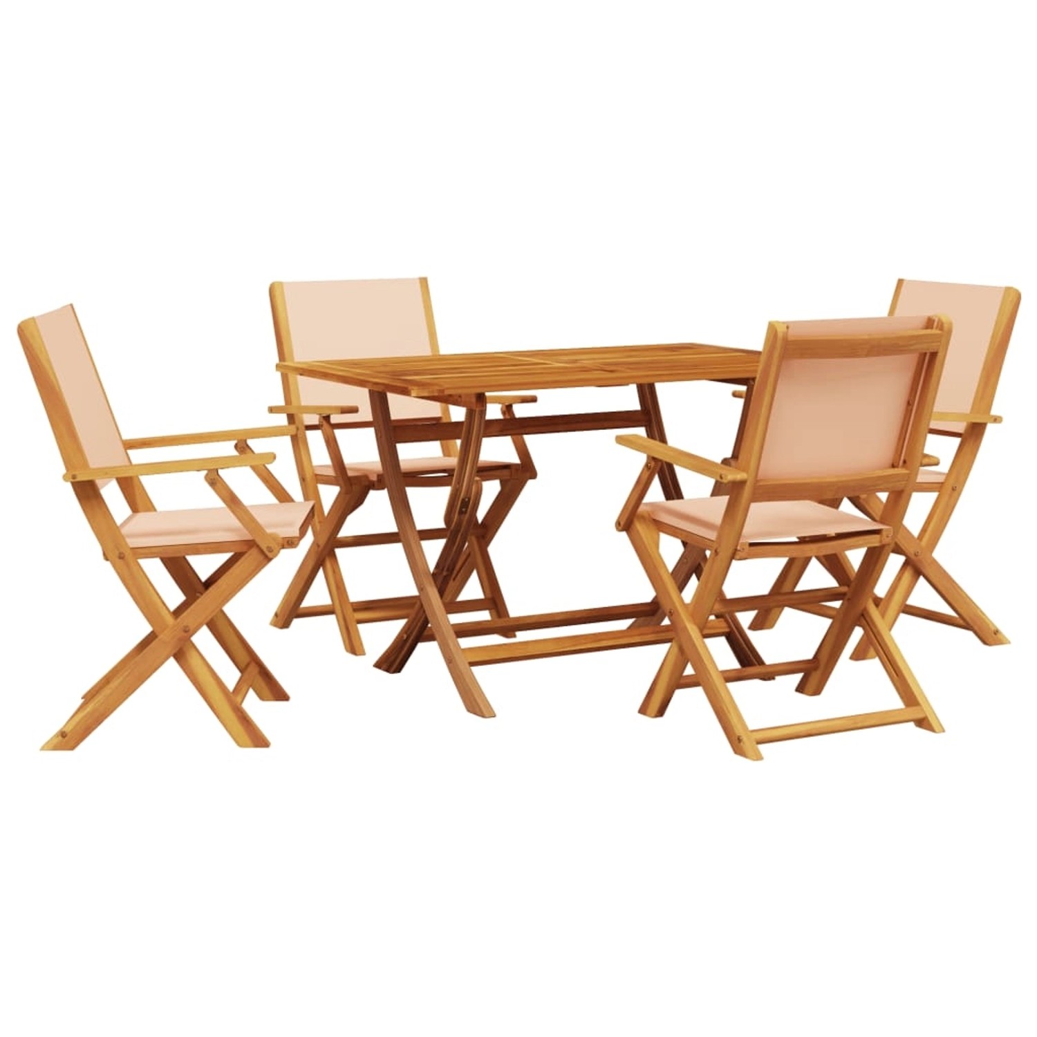 vidaXL 5-tlg Garten-Essgruppe Stoff und Massivholz Beige Modell 2 vidaXL 5-tlg Garten-Essgruppe Stoff und Massivholz Beige Modell 2 von VIDAXL