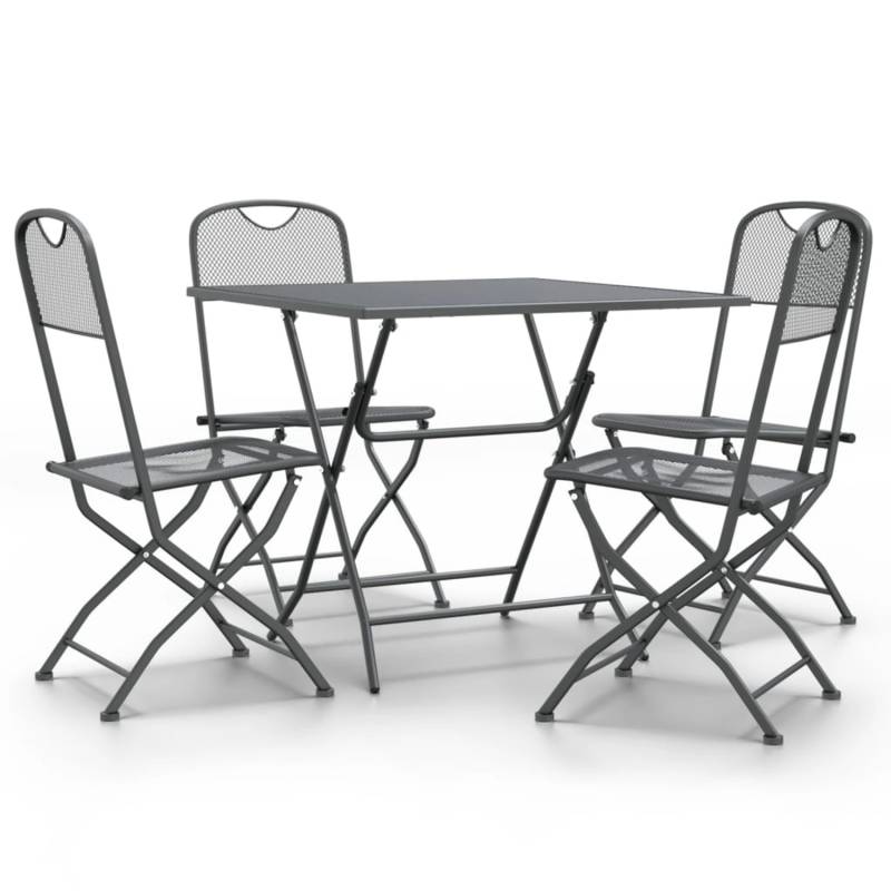 vidaXL 5-tlg Garten-Essgruppe Streckgitter Anthrazit Modell 7 von VIDAXL