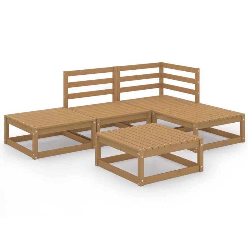 vidaXL 5-tlg Garten-Lounge-Set Honigbraun Massivholz Kiefer Modell 101 von VIDAXL