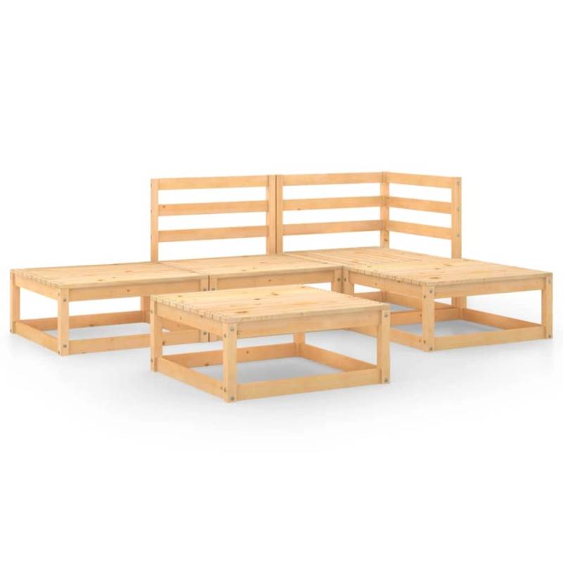 vidaXL 5-tlg Garten-Lounge-Set Massivholz Kiefer Modell 8 von VIDAXL
