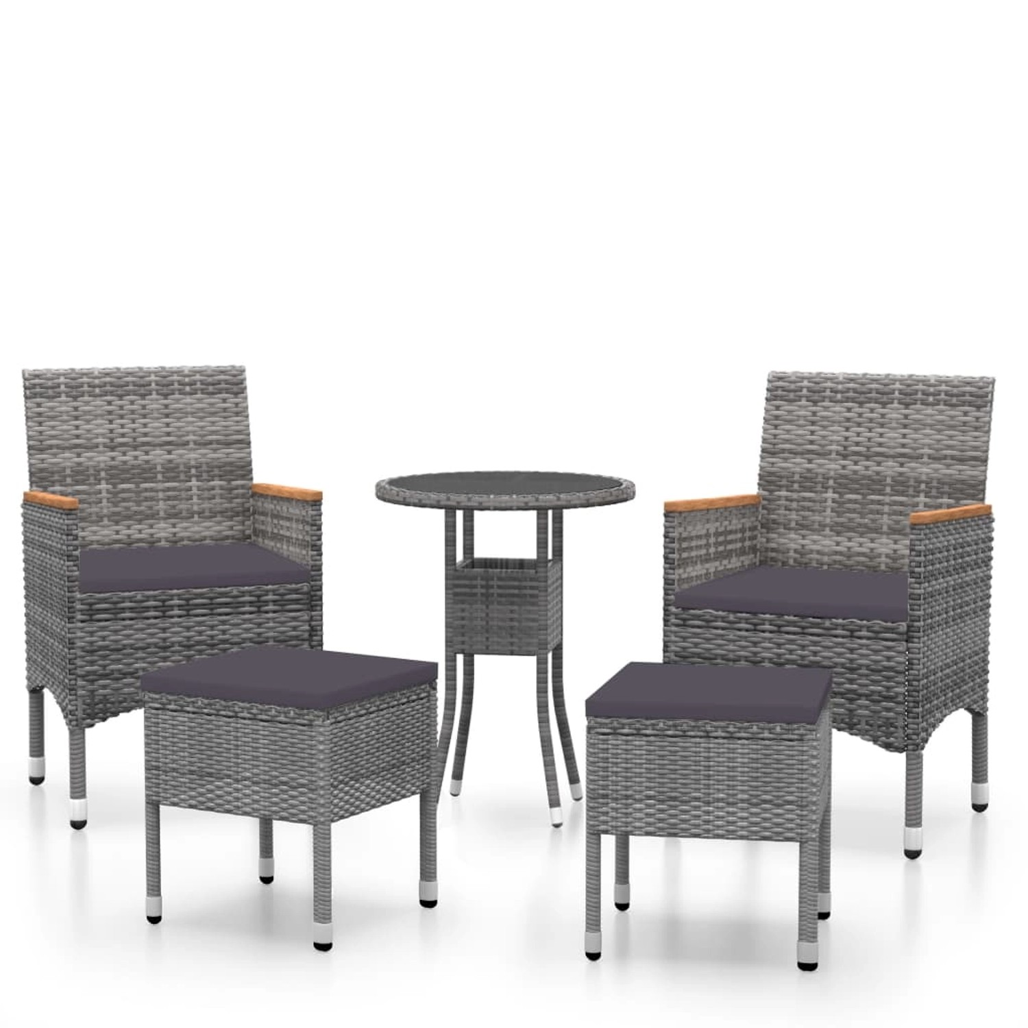 vidaXL 5-tlg Garten-Lounge-Set Poly Rattan Grau Modell 5 vidaXL 5-tlg Garten-Lounge-Set Poly Rattan Grau Modell 5 von VIDAXL