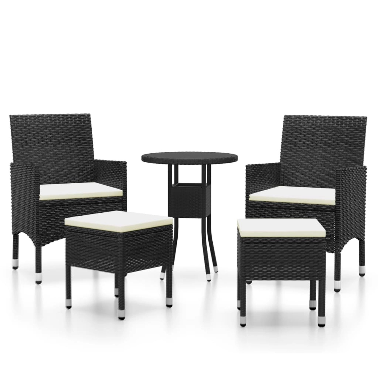 vidaXL 5-tlg Garten-Lounge-Set Poly Rattan Schwarz Modell 3 vidaXL 5-tlg Garten-Lounge-Set Poly Rattan Schwarz Modell 3 von VIDAXL