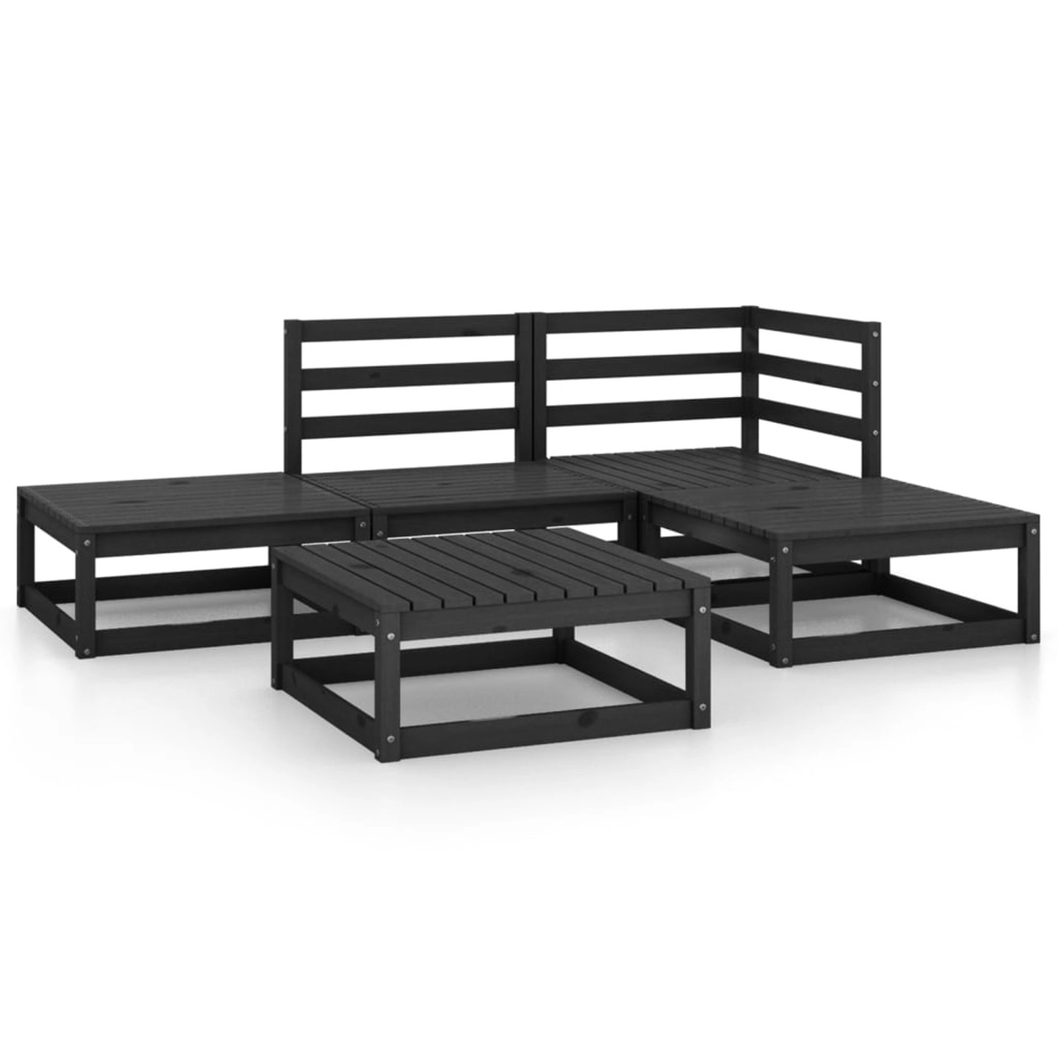 vidaXL 5-tlg Garten-Lounge-Set Schwarz Massivholz Kiefer Modell 103 vidaXL 5-tlg Garten-Lounge-Set Schwarz Massivholz Kiefer Modell 103 von VIDAXL