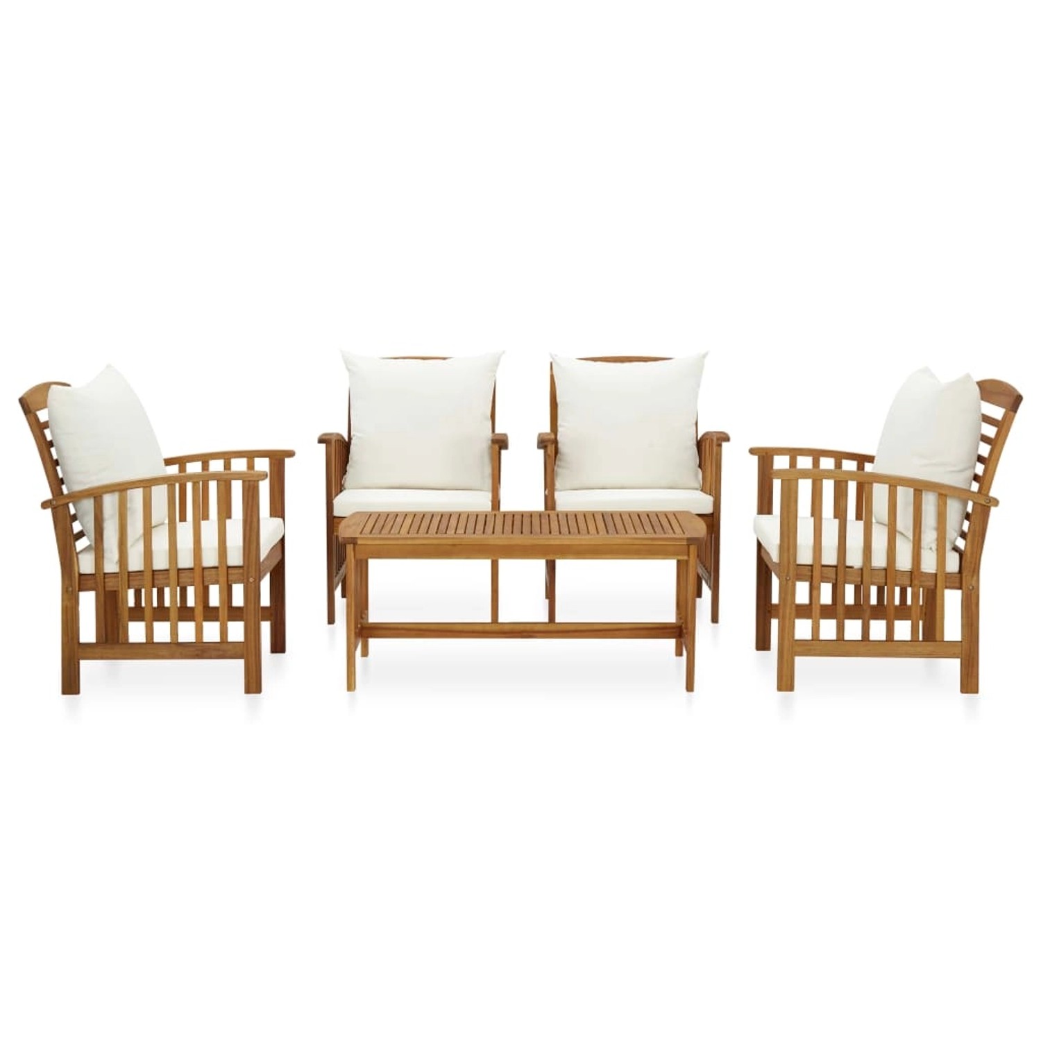 vidaXL 5-tlg Garten-Lounge-Set mit Auflagen Massivholz Akazie Modell 11 vidaXL 5-tlg Garten-Lounge-Set mit Auflagen Massivholz Akazie Modell 11 von VIDAXL
