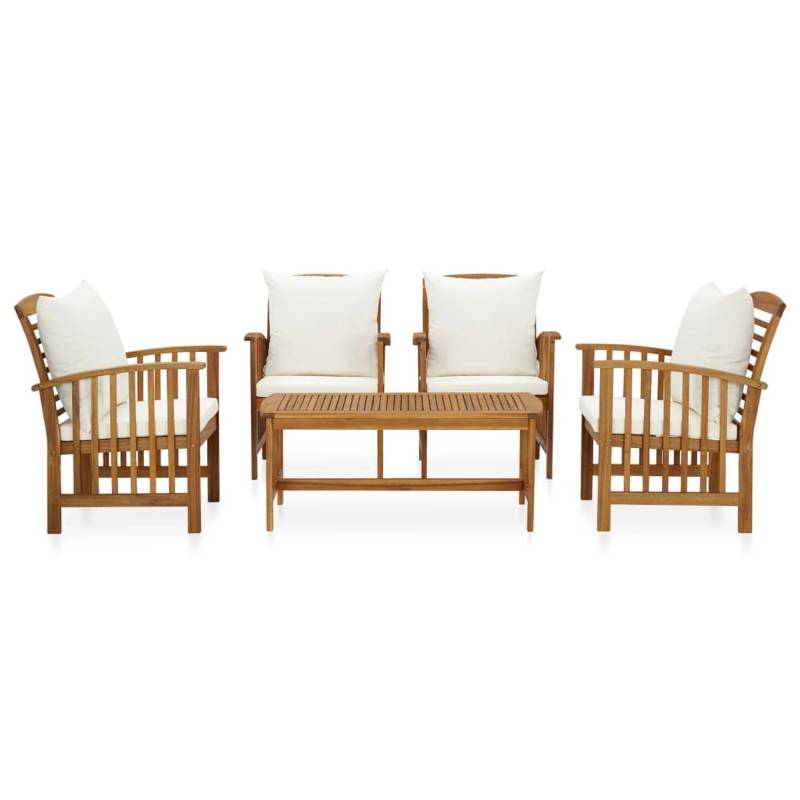 vidaXL 5-tlg Garten-Lounge-Set mit Auflagen Massivholz Akazie Modell 11 von VIDAXL