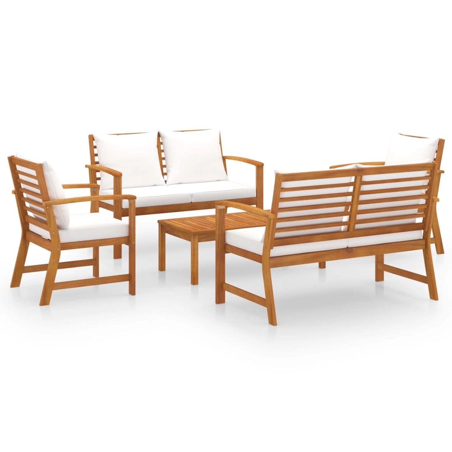 vidaXL 5-tlg Garten-Lounge-Set mit Auflagen Massivholz Akazie Modell 6 vidaXL 5-tlg Garten-Lounge-Set mit Auflagen Massivholz Akazie Modell 6 von VIDAXL