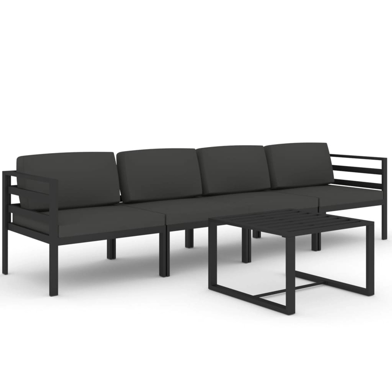 vidaXL 5-tlg Garten-Lounge-Set mit Kissen Aluminium Anthrazit Modell 2 vidaXL 5-tlg Garten-Lounge-Set mit Kissen Aluminium Anthrazit Modell 2 von VIDAXL