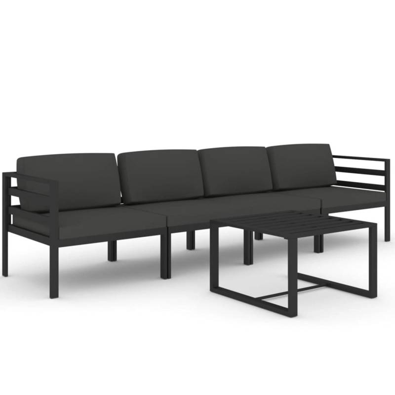vidaXL 5-tlg Garten-Lounge-Set mit Kissen Aluminium Anthrazit Modell 2 von VIDAXL