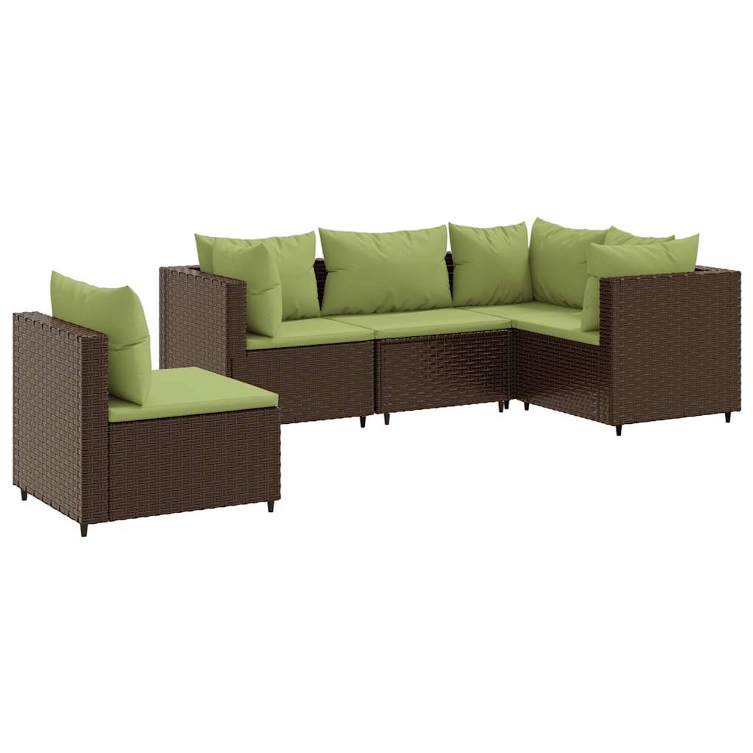 vidaXL 5-tlg Garten-Lounge-Set mit Kissen Braun Poly Rattan Modell 13 vidaXL 5-tlg Garten-Lounge-Set mit Kissen Braun Poly Rattan Modell 13 von VIDAXL