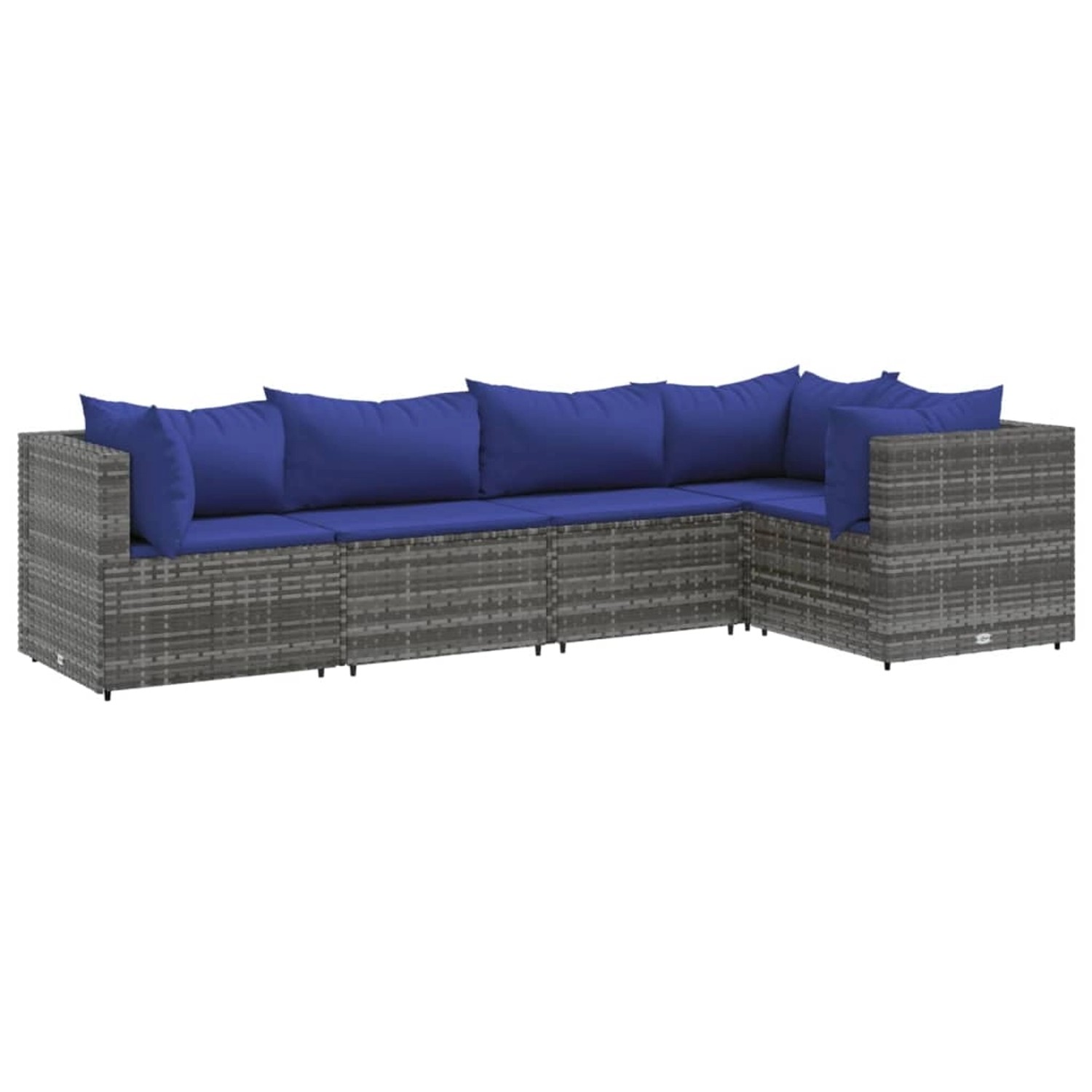 vidaXL 5-tlg Garten-Lounge-Set mit Kissen Grau Poly Rattan Modell 60 vidaXL 5-tlg Garten-Lounge-Set mit Kissen Grau Poly Rattan Modell 60 von VIDAXL
