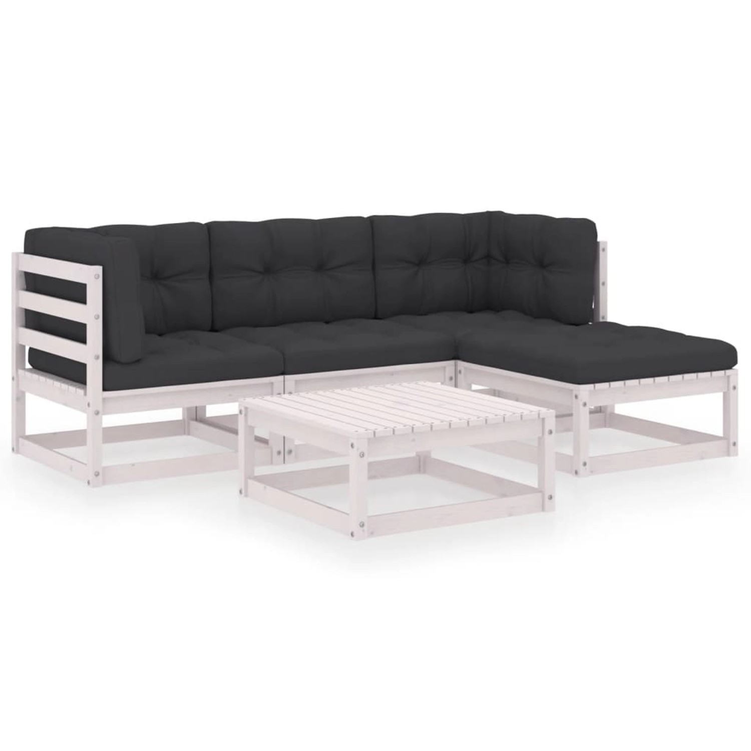 vidaXL 5-tlg Garten-Lounge-Set mit Kissen Kiefer Massivholz Modell 24 vidaXL 5-tlg Garten-Lounge-Set mit Kissen Kiefer Massivholz Modell 24 von VIDAXL