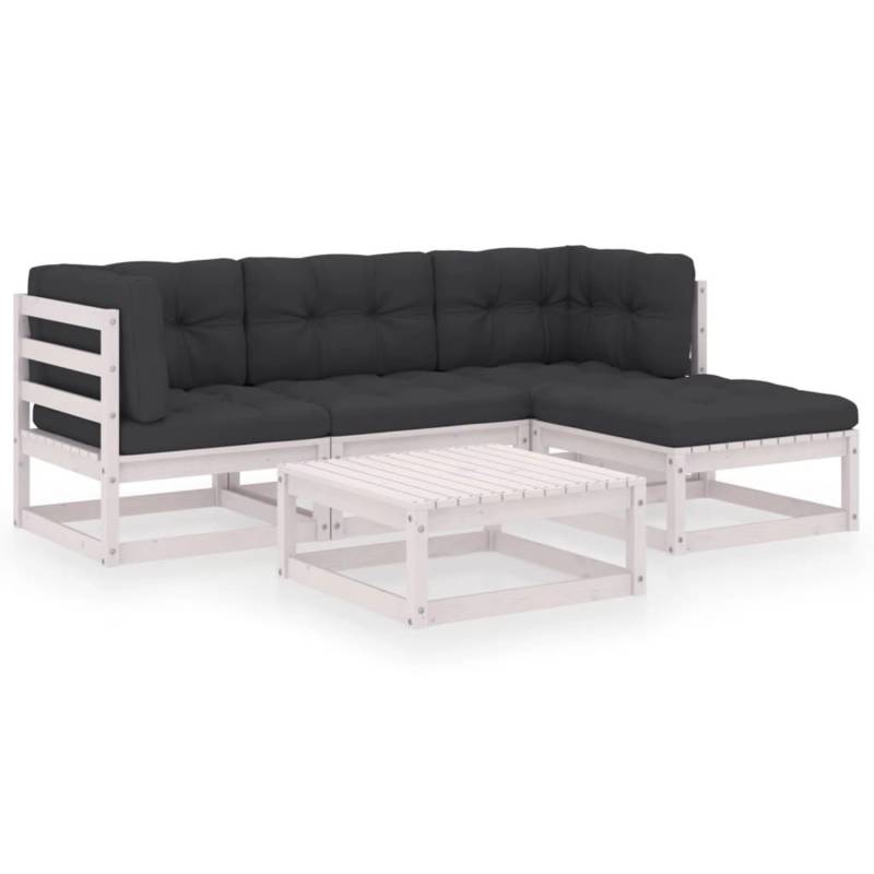 vidaXL 5-tlg Garten-Lounge-Set mit Kissen Kiefer Massivholz Modell 24 von VIDAXL