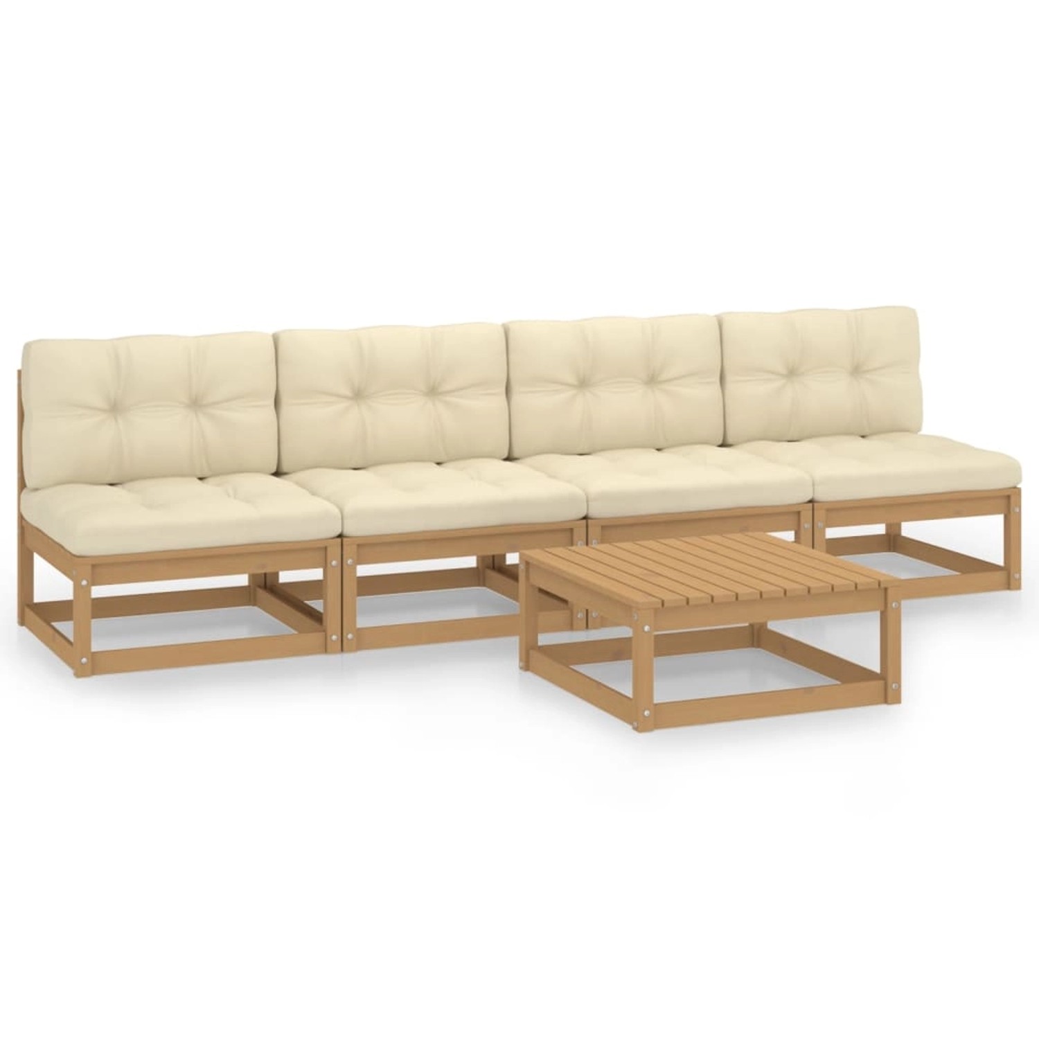 vidaXL 5-tlg Garten-Lounge-Set mit Kissen Kiefer Massivholz Modell 46 vidaXL 5-tlg Garten-Lounge-Set mit Kissen Kiefer Massivholz Modell 46 von VIDAXL