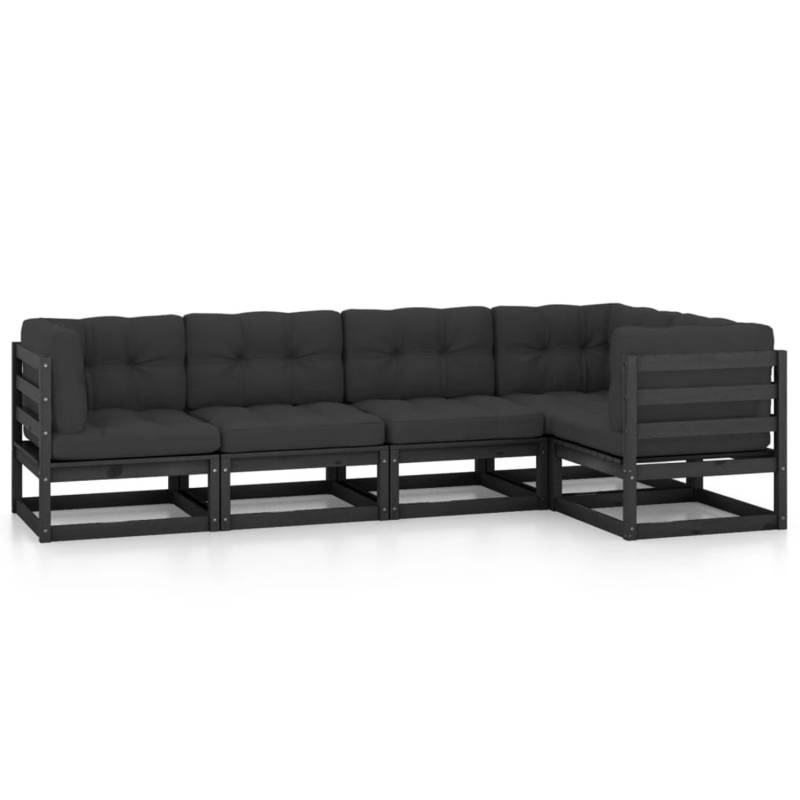 vidaXL 5-tlg Garten-Lounge-Set mit Kissen Massivholz Kiefer Modell 3 von VIDAXL