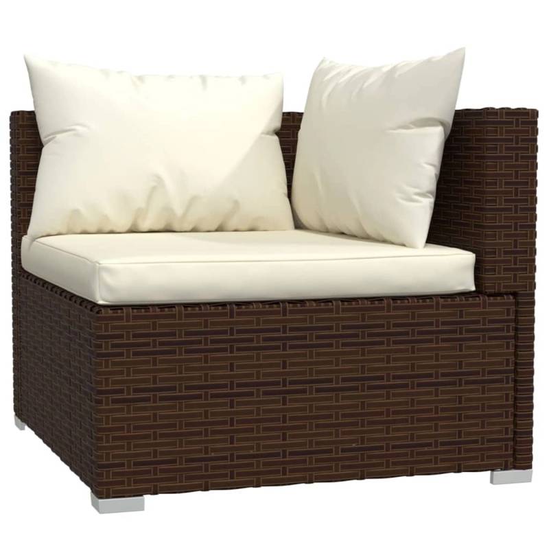vidaXL 5-tlg Garten-Lounge-Set mit Kissen Poly Rattan Braun Modell 34 von VIDAXL