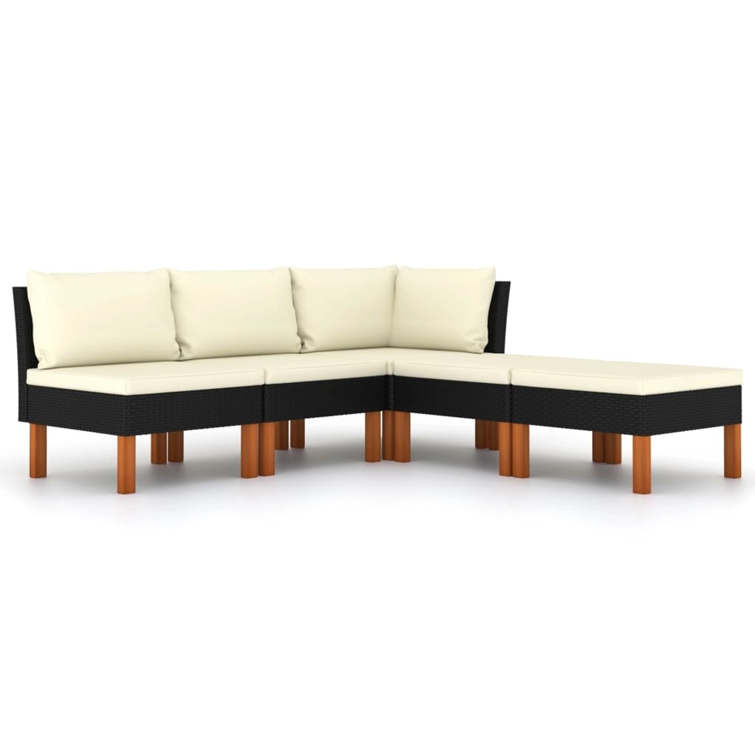 vidaXL 5-tlg Garten-Lounge-Set mit Kissen Poly Rattan Schwarz Modell 1 vidaXL 5-tlg Garten-Lounge-Set mit Kissen Poly Rattan Schwarz Modell 1 von VIDAXL